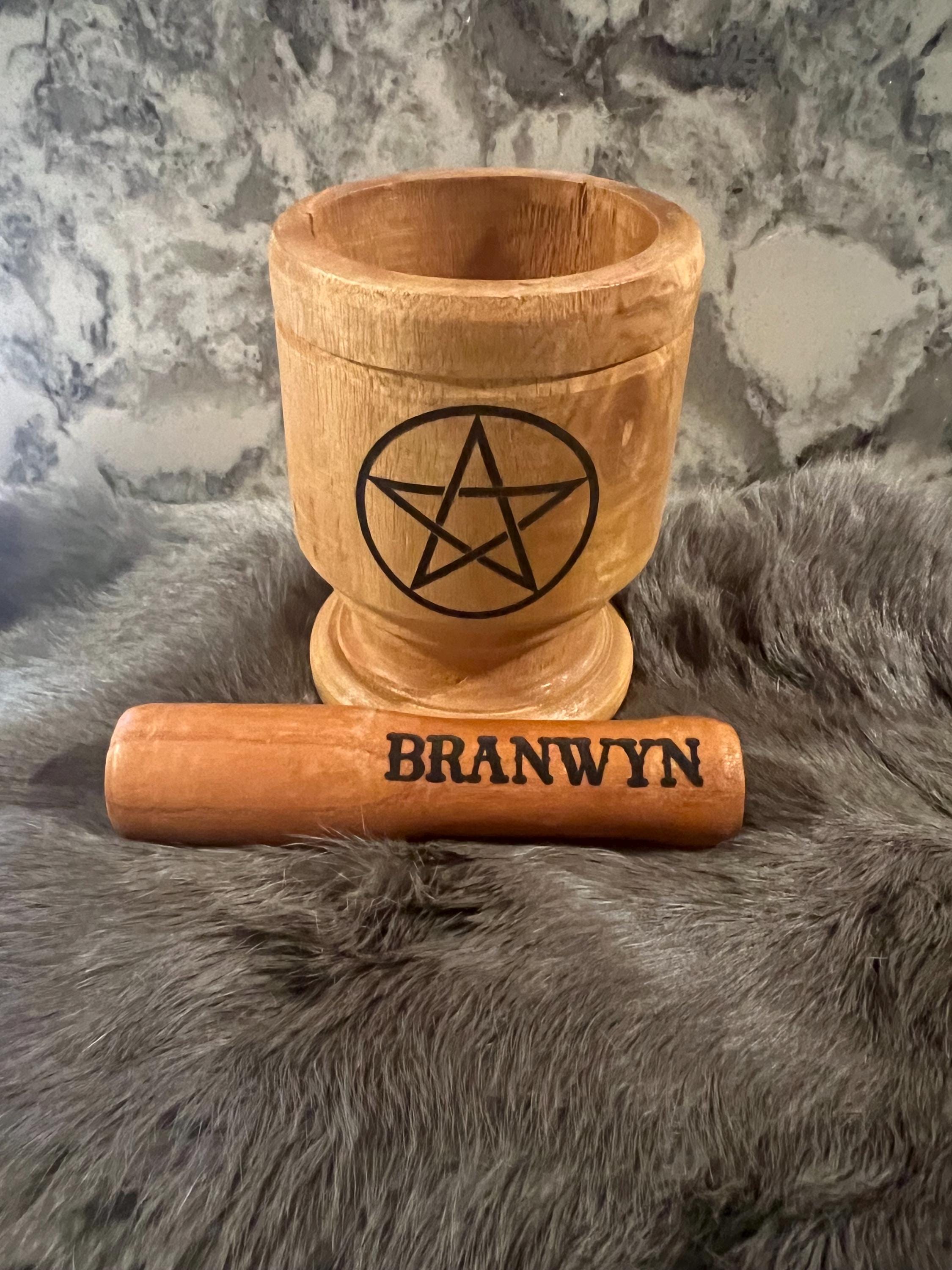 Pentacle Mortar and Pestle: Customizable Witch Apothecary Tools