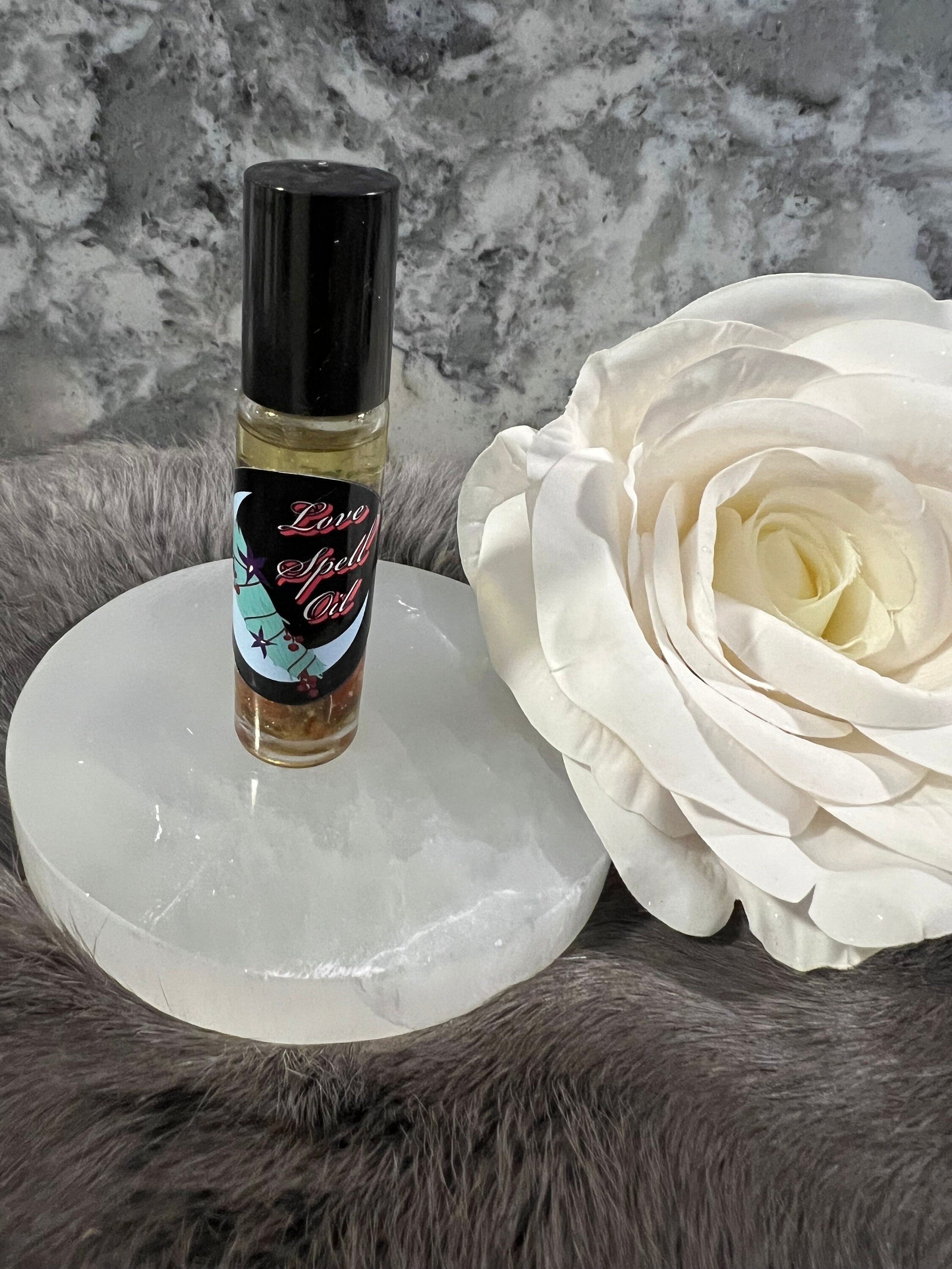 Love Spell Oil: Herb Infused Attraction Oil with Rose & Carnelian