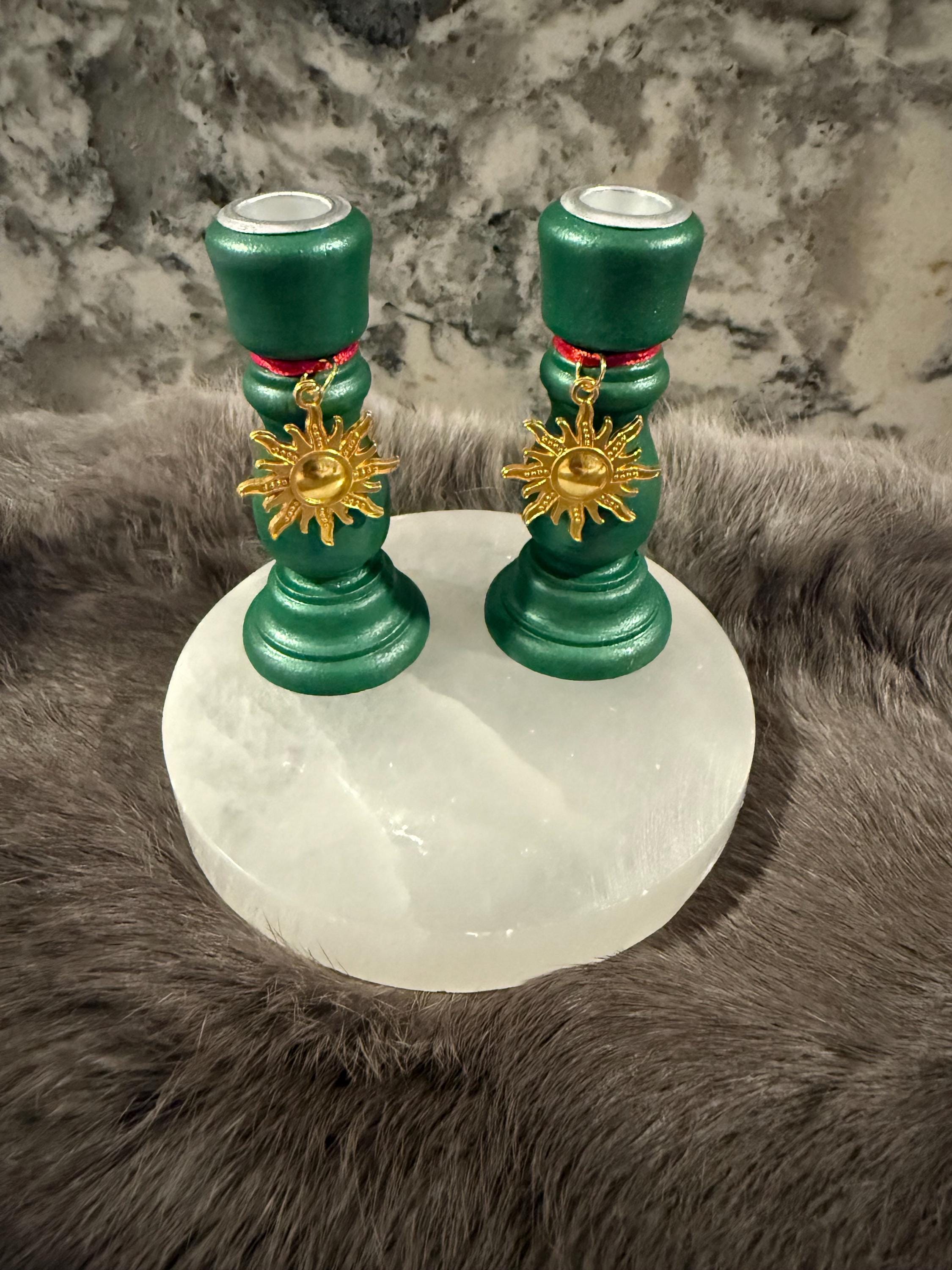 Wooden Yule Chime Candle Holder: Limited Edition Chime Candle Holder With Golden Sun Charm