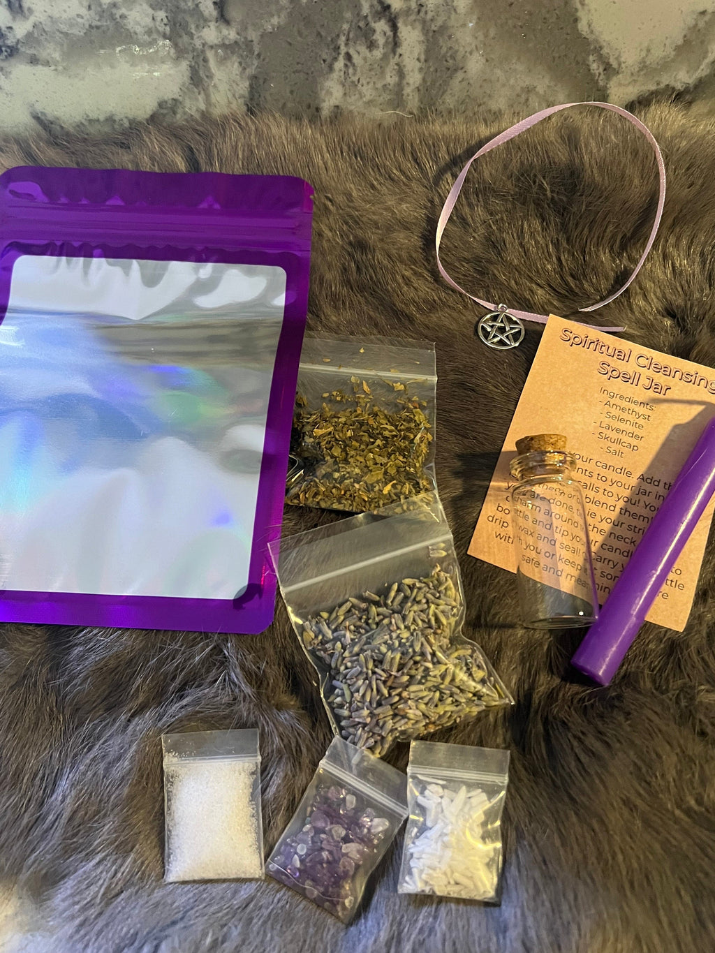 DIY Spell Jar Kit: Energy Cleansing, Herbs, Crystals
