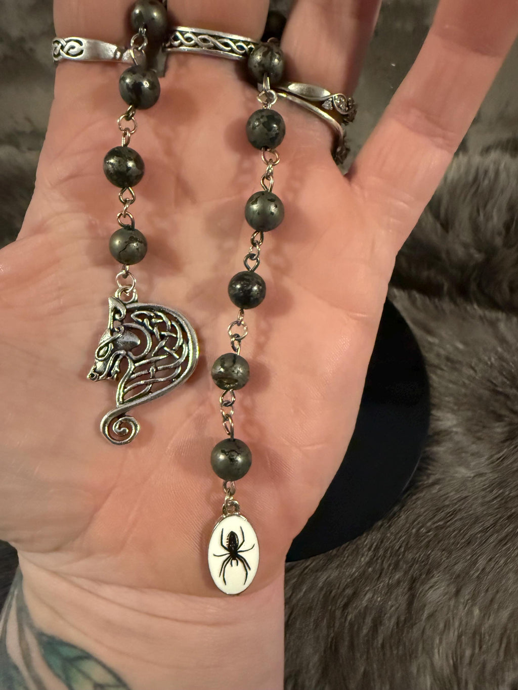 Loki Diety Prayer Beads: Simple One Of A Kind Diety Prayer Bead Set