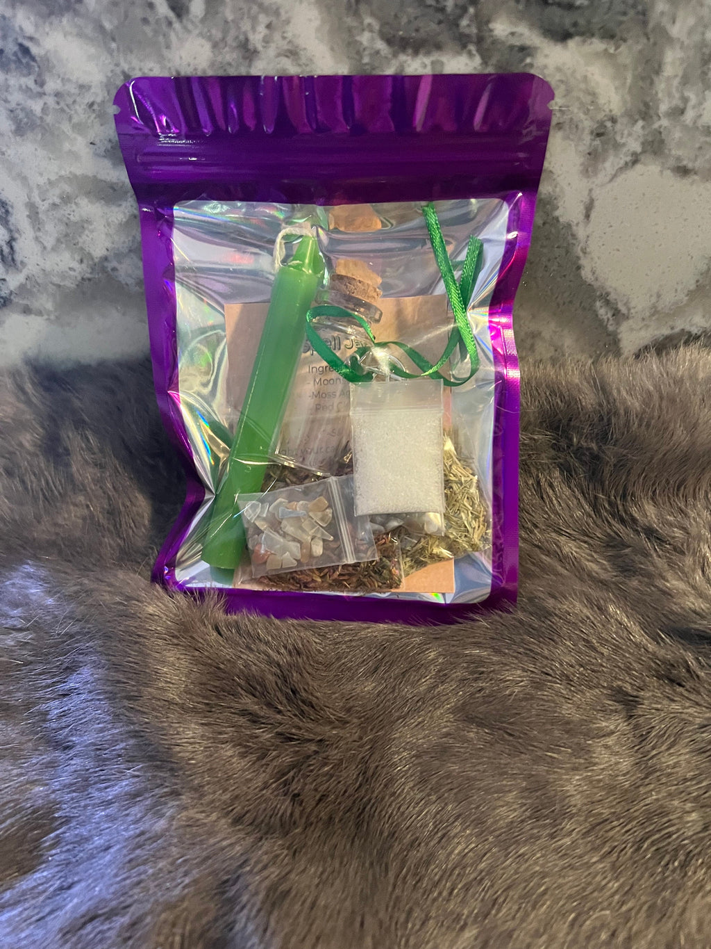 Fertility Spell Jar DIY Kit: Moonstone, Herbs, Charm Bottle