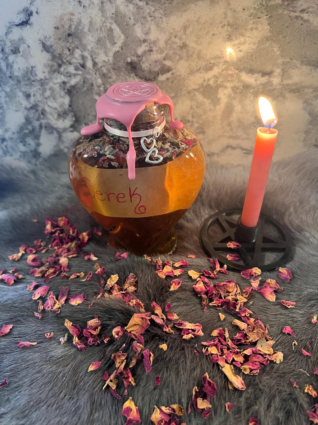 Custom Honey Jar Spell: Manifestation Charm Bottle, Love Spell