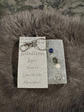Gemstone Manifestation Keychain: Witchy Intention Charm