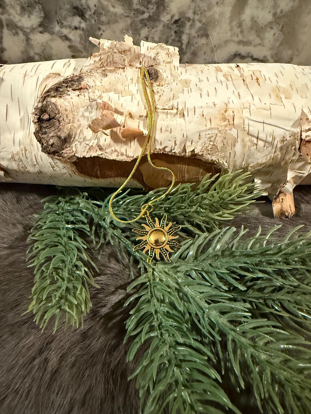 Golden Sun Yule Pendant Necklace
