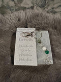 Gemstone Manifestation Keychain: Witchy Intention Charm