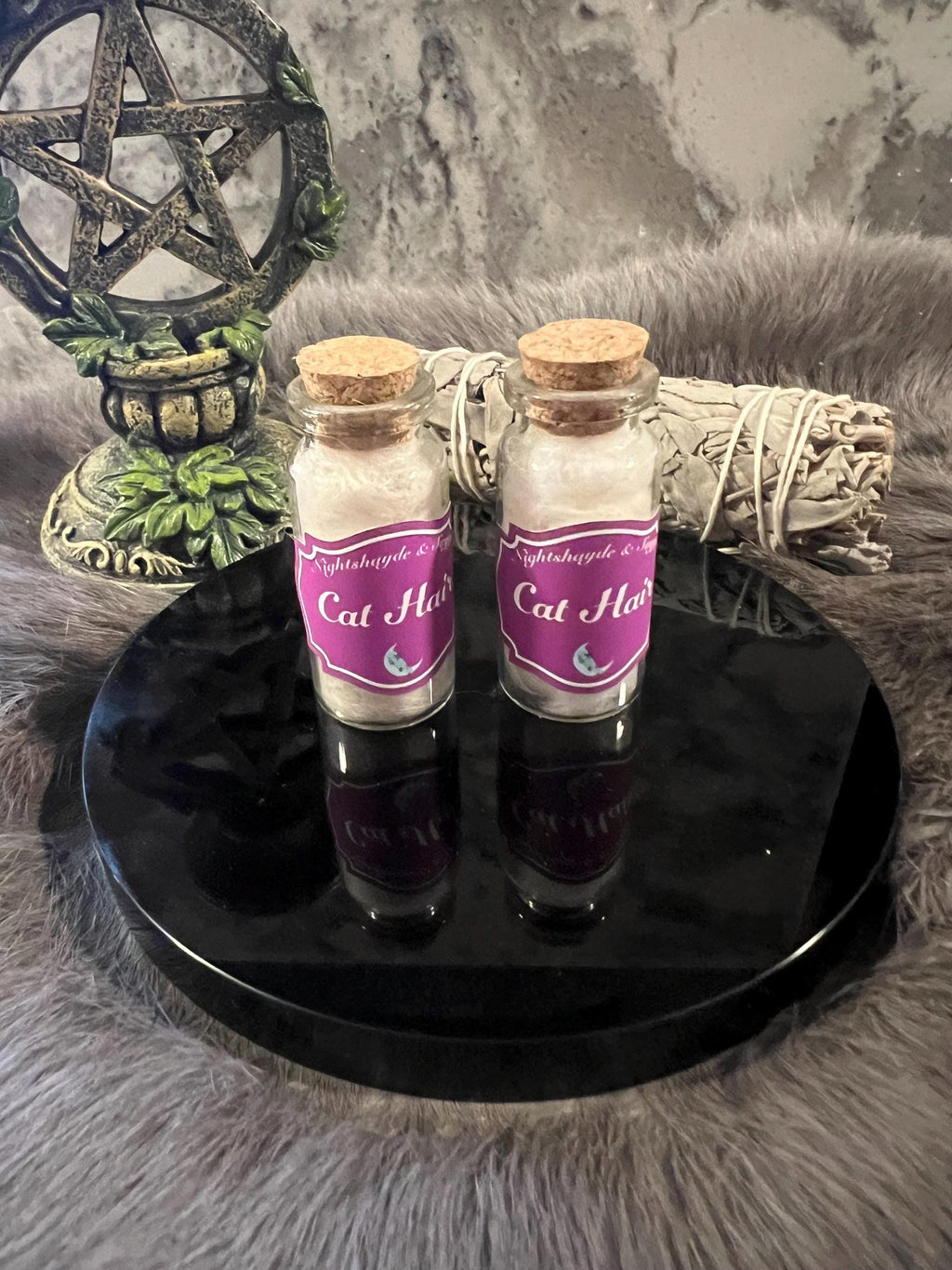 Ethically Sourced White Cat Hair: Spell Ingredient for Health & Fertility