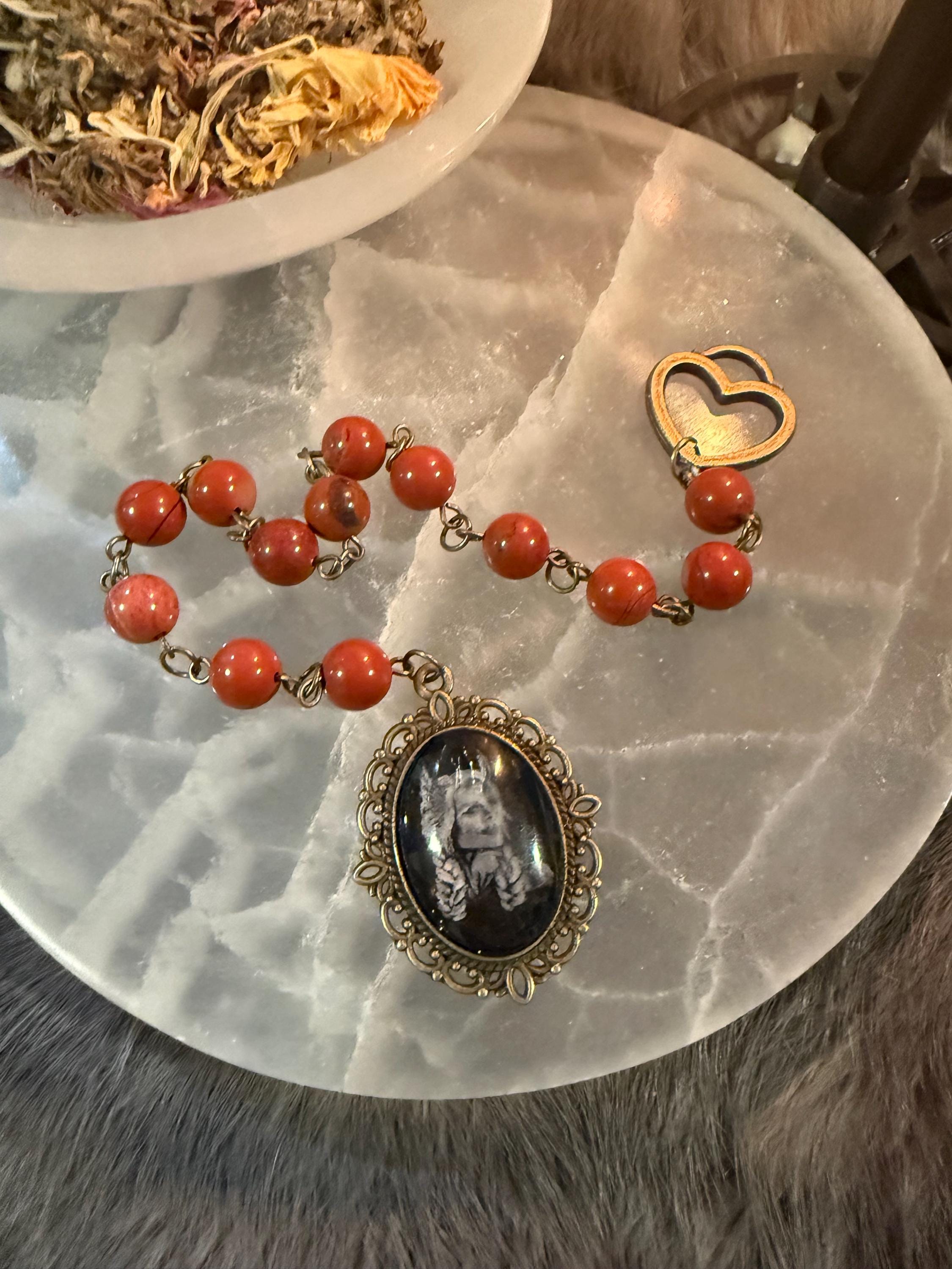 Freya Prayer Beads: Red Jasper Norse Goddess Rosary