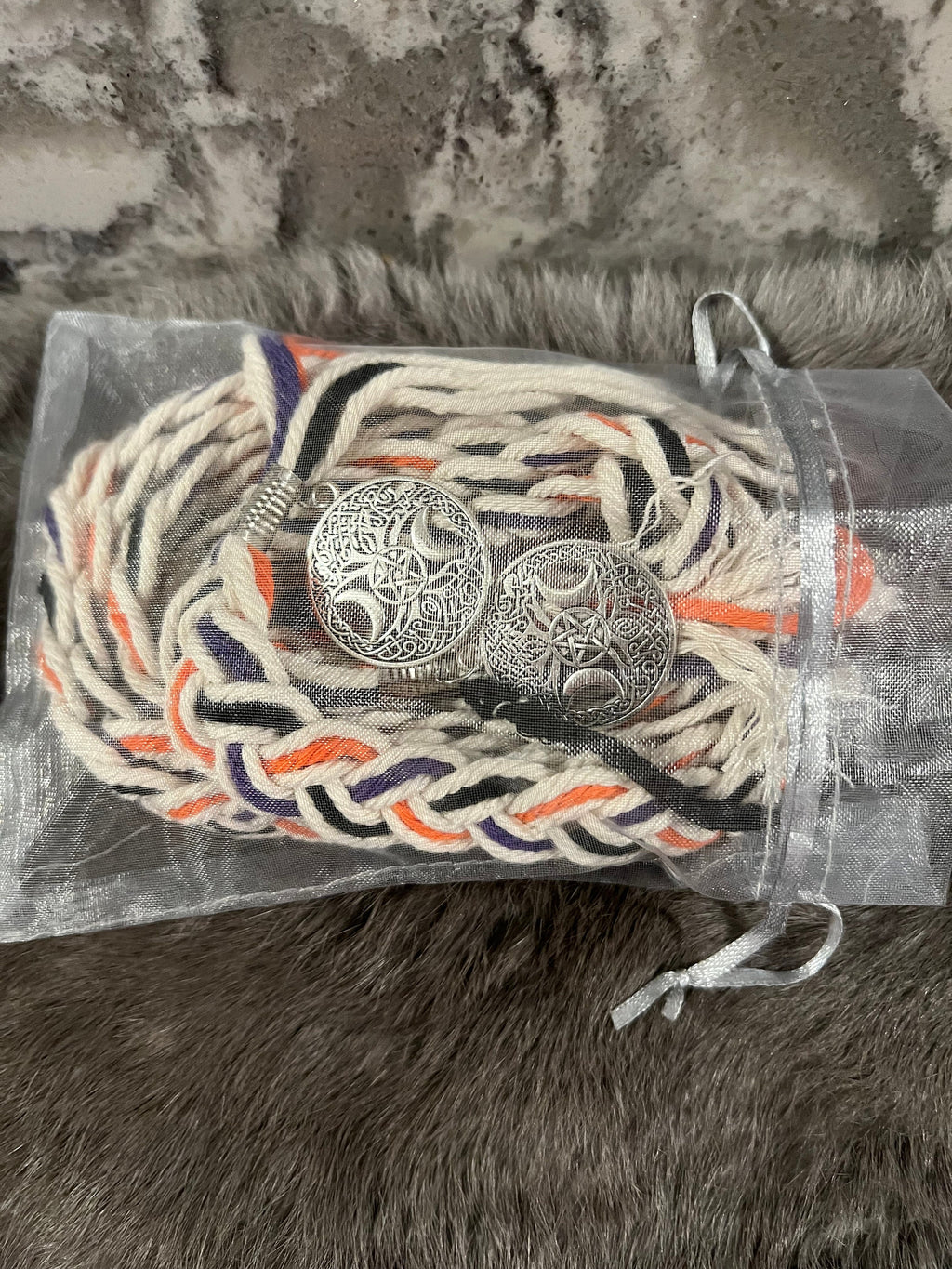 Custom Handfasting Cord – Celtic Wedding Triple Braid with Charms