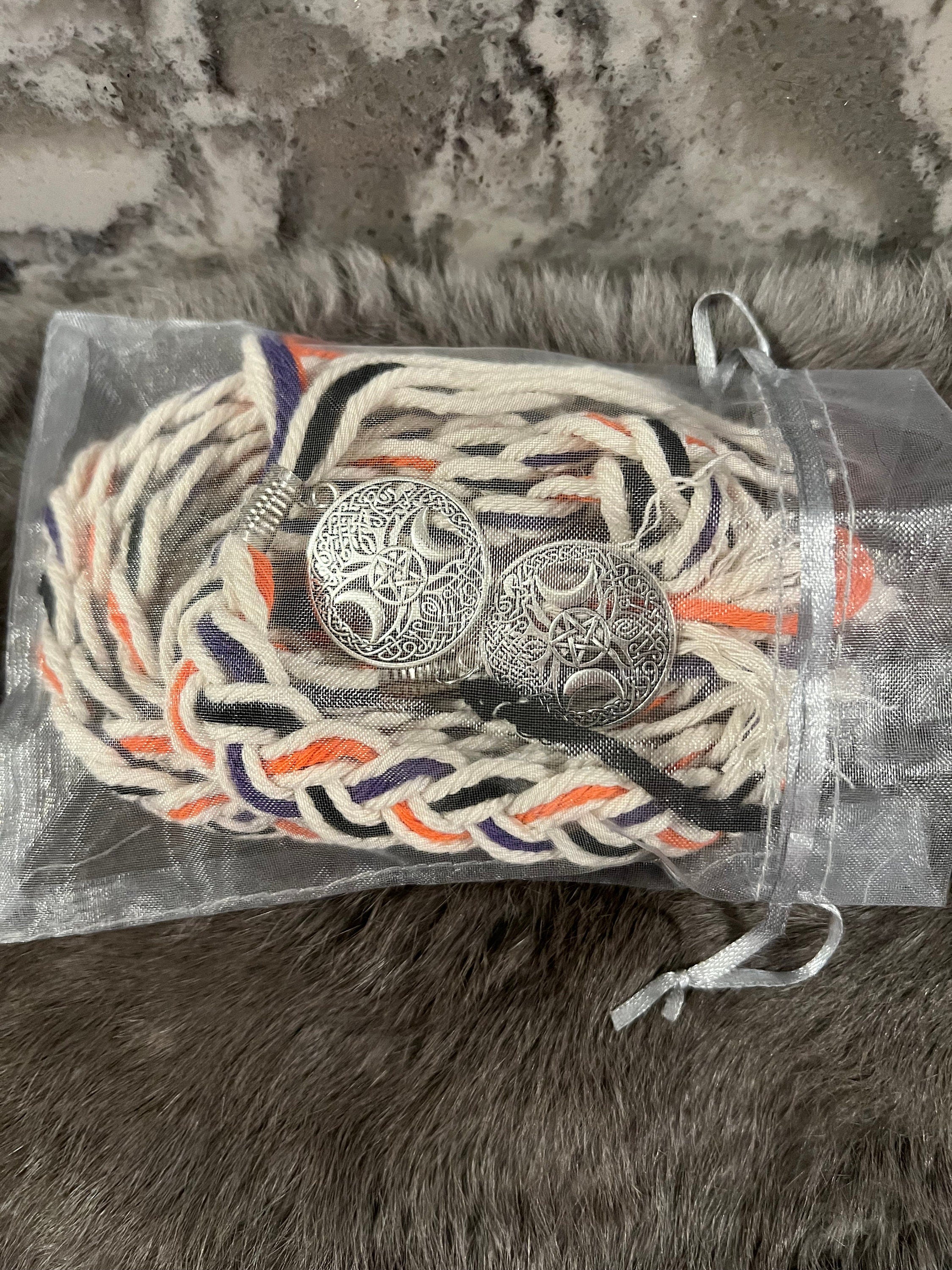 Custom Handfasting Cord – Celtic Wedding Triple Braid with Charms