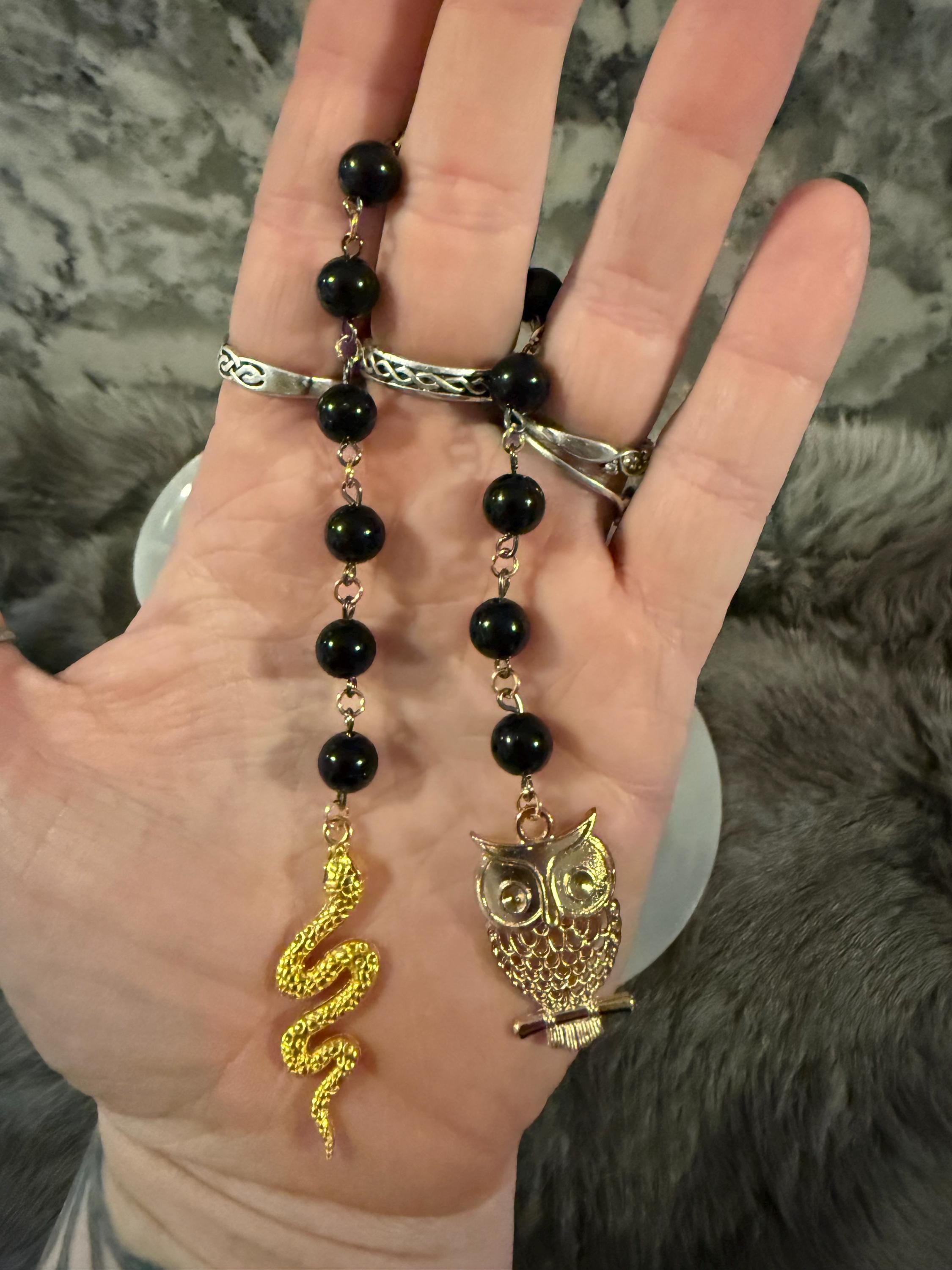 Lilith Diety Prayer Beads: Simple One Of A Kind Diety Prayer Bead Set