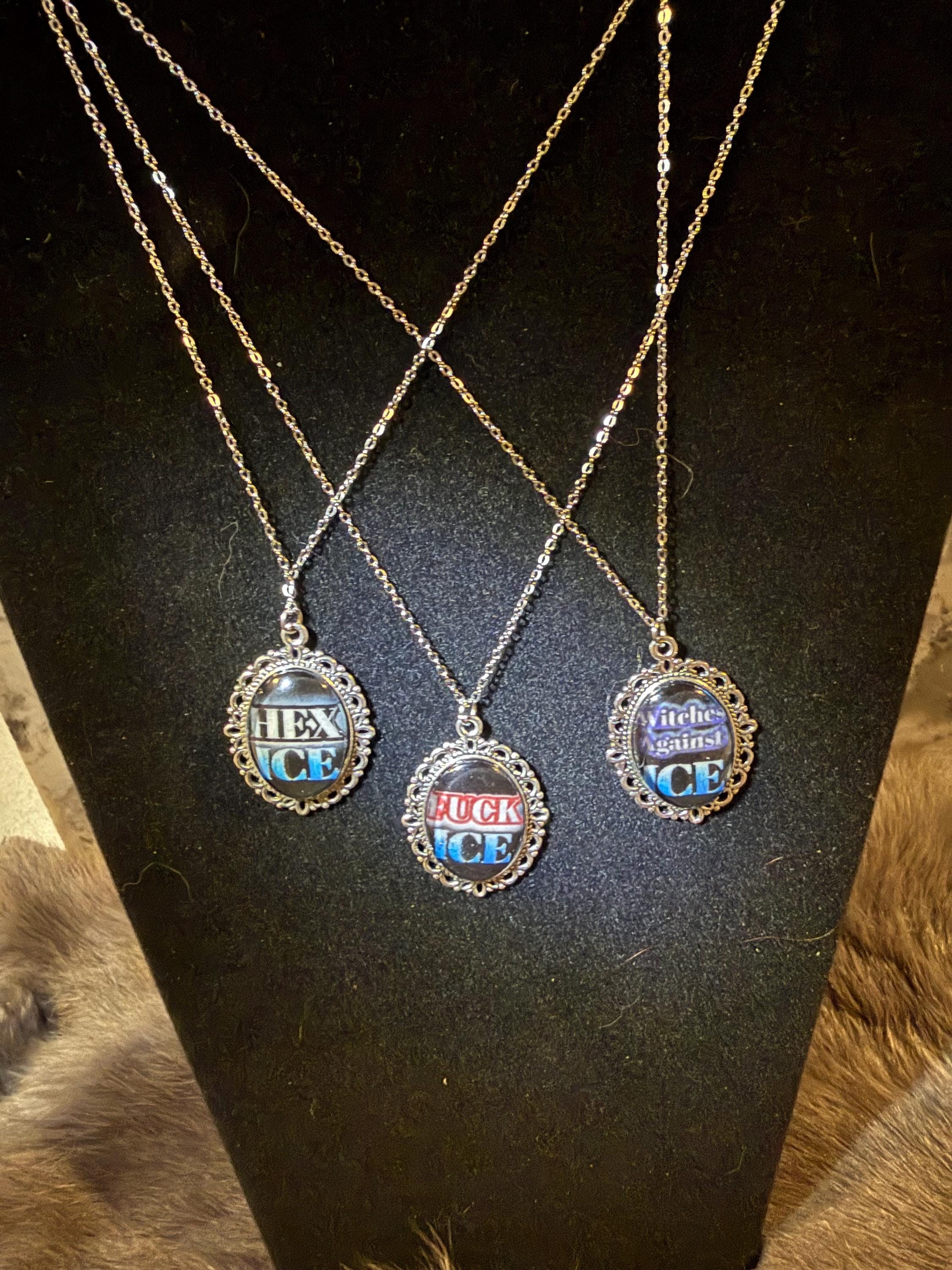 Protest Jewelry: NO ICE, I.C.E., Immigrant Rights, Witchy Jewelry