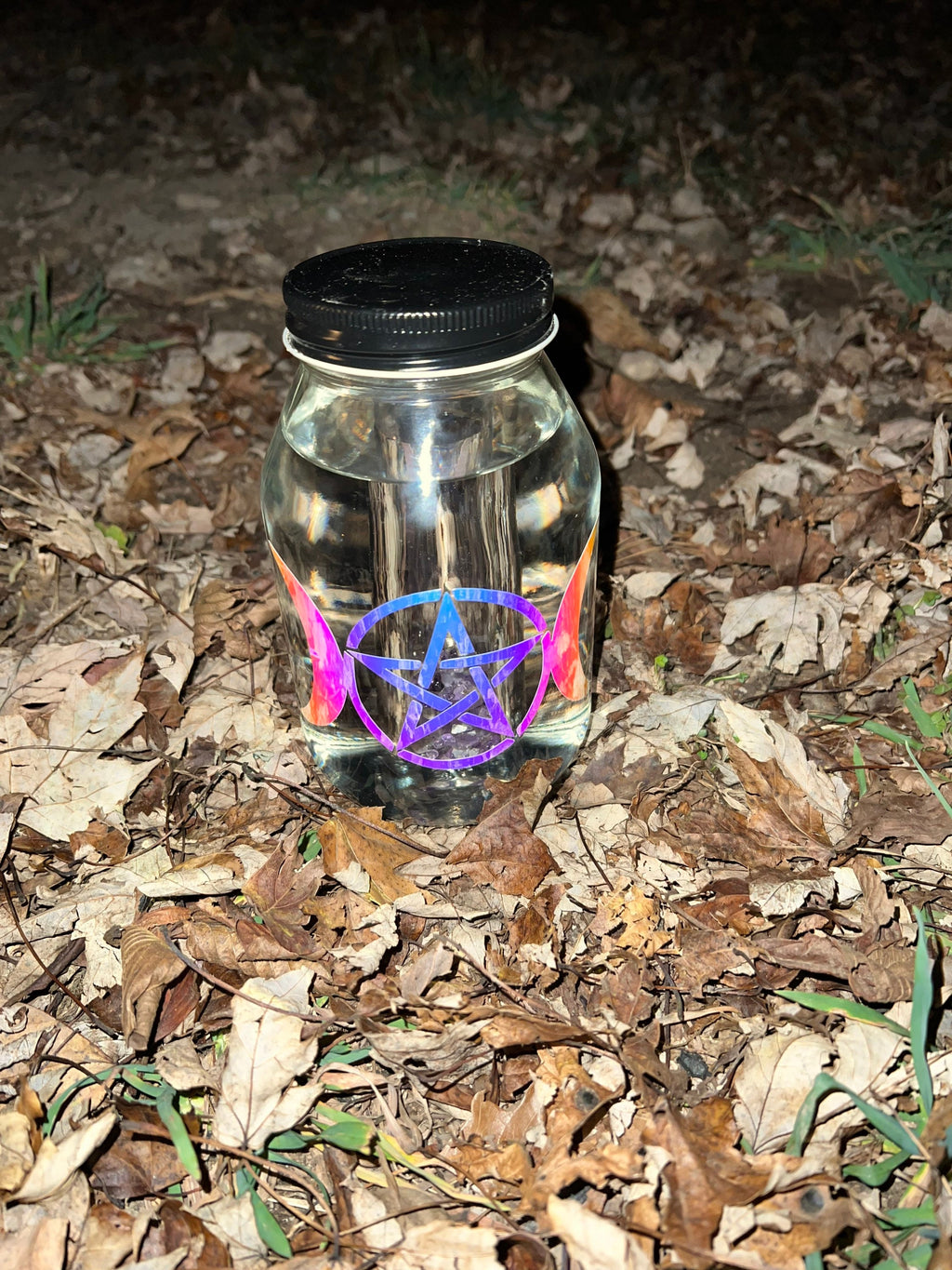 Moon Water Jar: Gemstone Infusion Vessel, Witchcraft Altar Decor