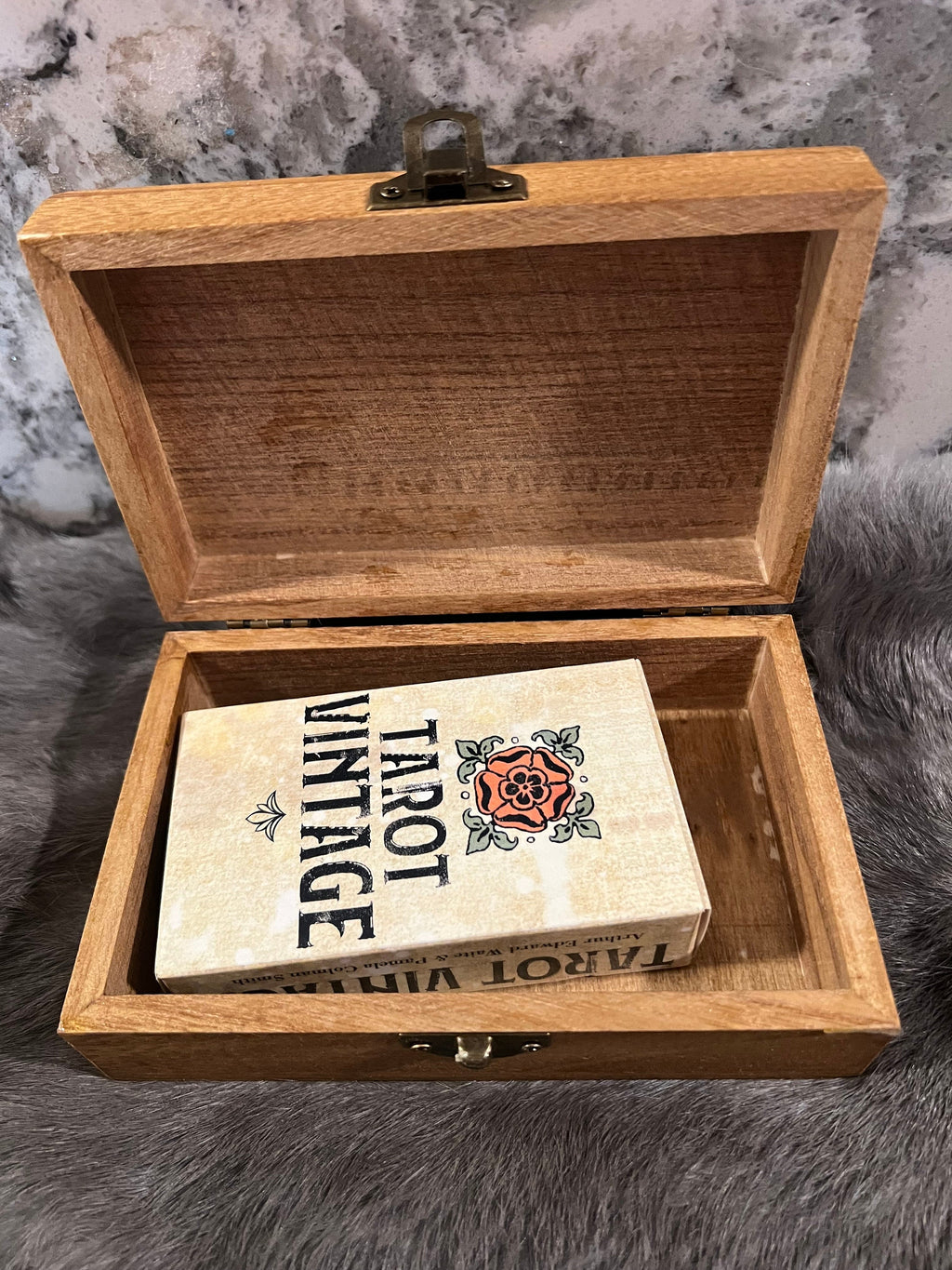 Etched Wood Tarot Card Box: Altar Box, Witchy Decor