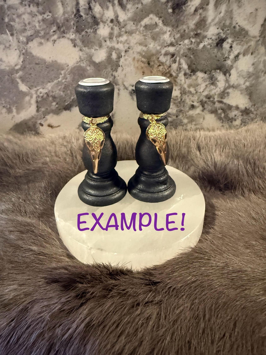 Customizable Wooden Chime Candle Holder – Altar Ritual Candle