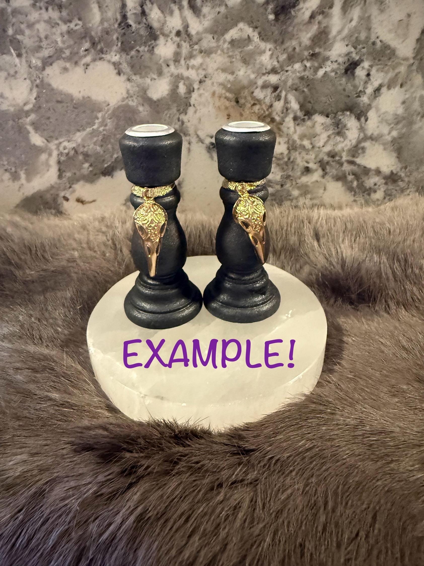 Customizable Wooden Chime Candle Holder – Altar Ritual Candle