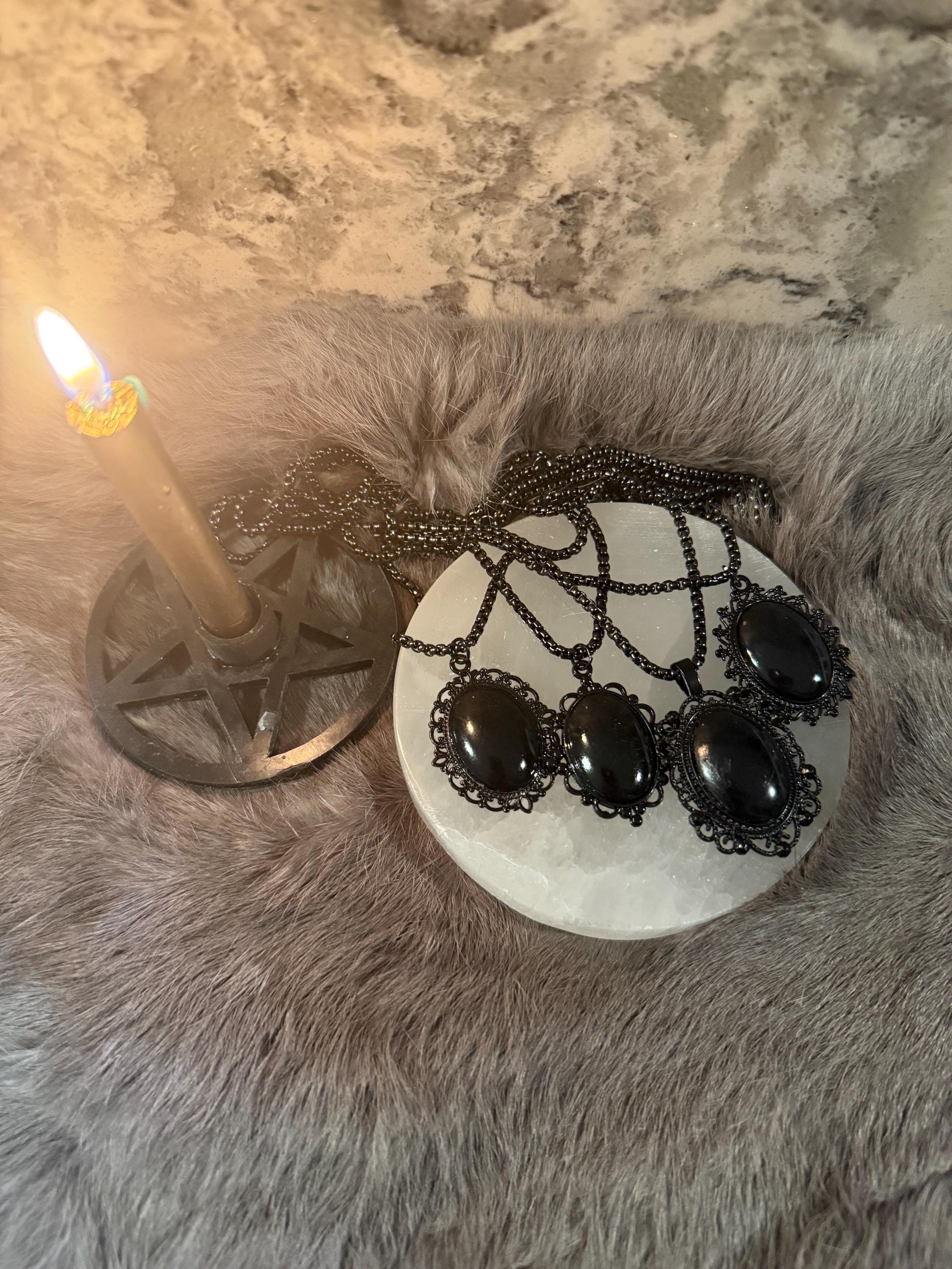 Scrying Mirror: Handcrafted Miniature Pendant Necklace