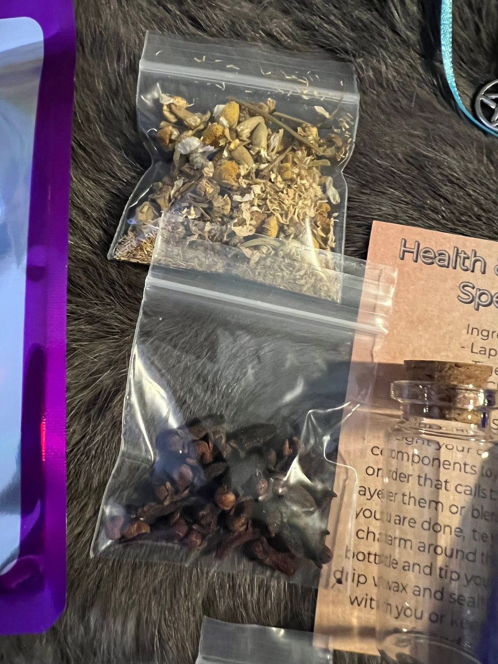 DIY Health Spell Jar Kit: Gemstones, Herbs, Candle & Charm