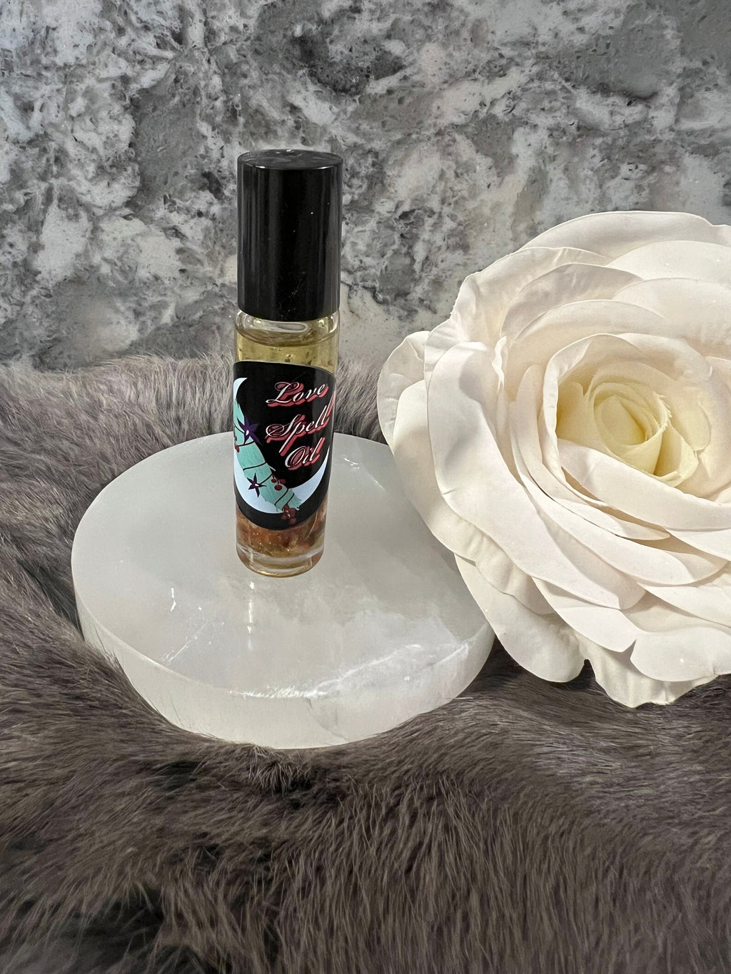 Love Spell Oil: Herb Infused Attraction Oil with Rose & Carnelian