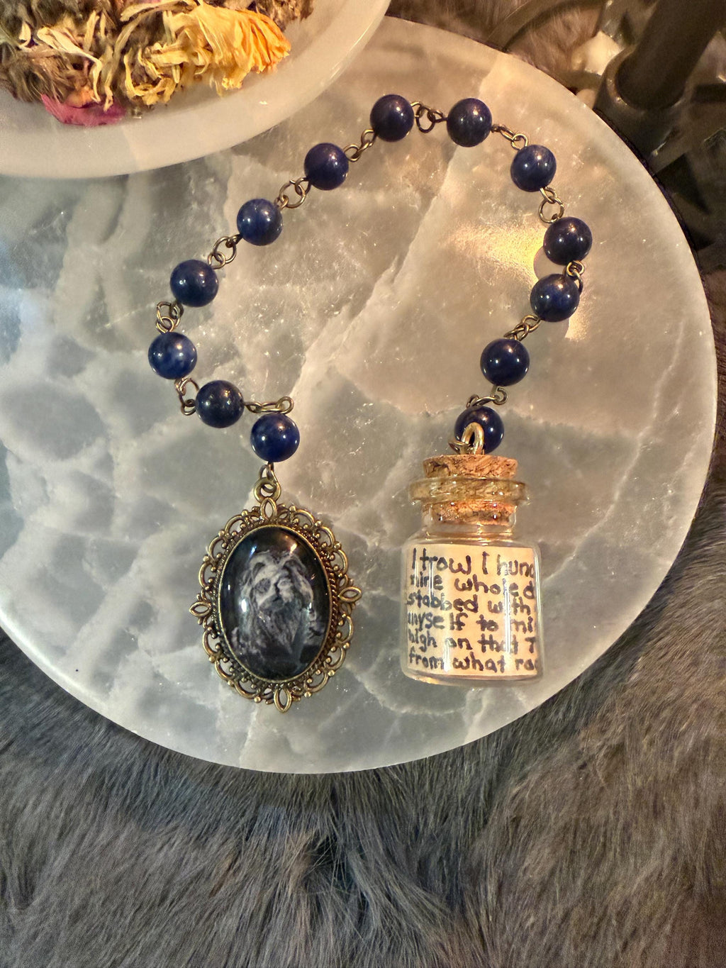 Odin Prayer Beads: Lapis Lazuli Norse Deity Set