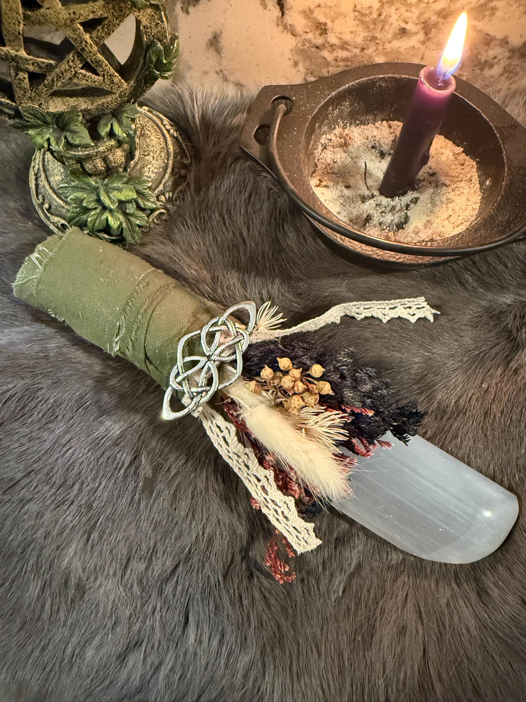 One of a Kind Selenite Altar Athame