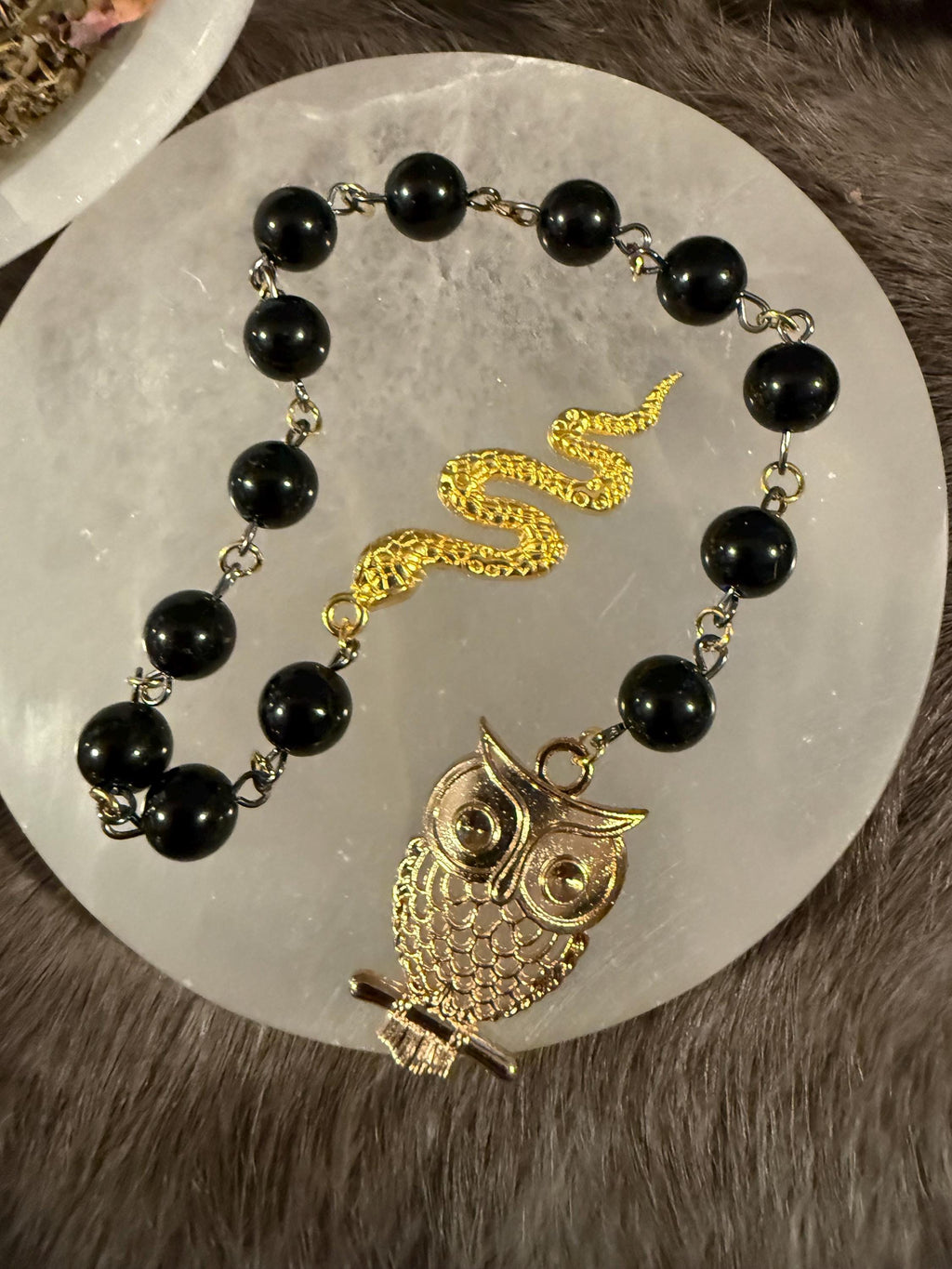 Lilith Diety Prayer Beads: Simple One Of A Kind Diety Prayer Bead Set