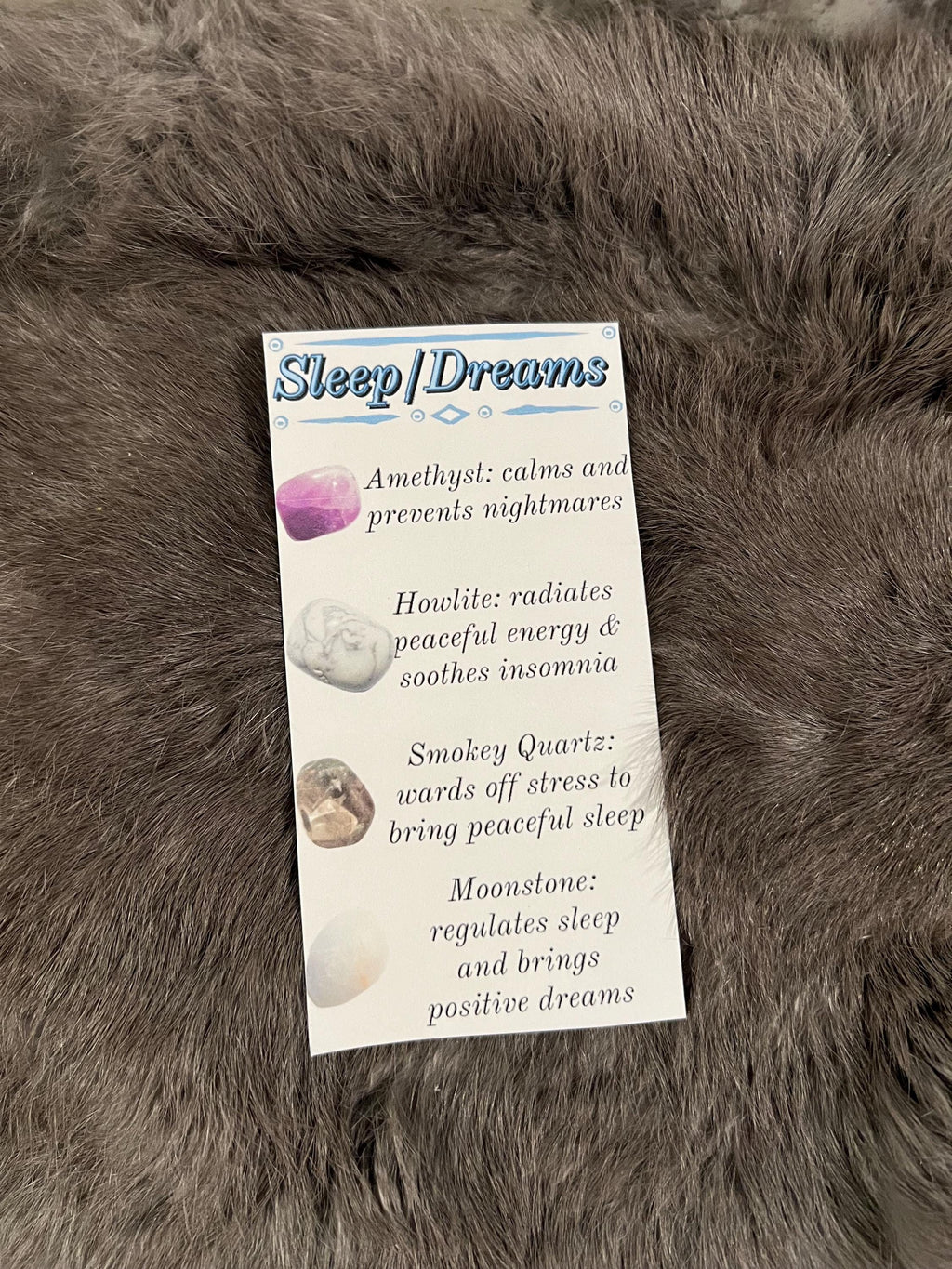 Sleep Crystal Kit: Amethyst, Howlite, Quartz & Moonstone Tumbles