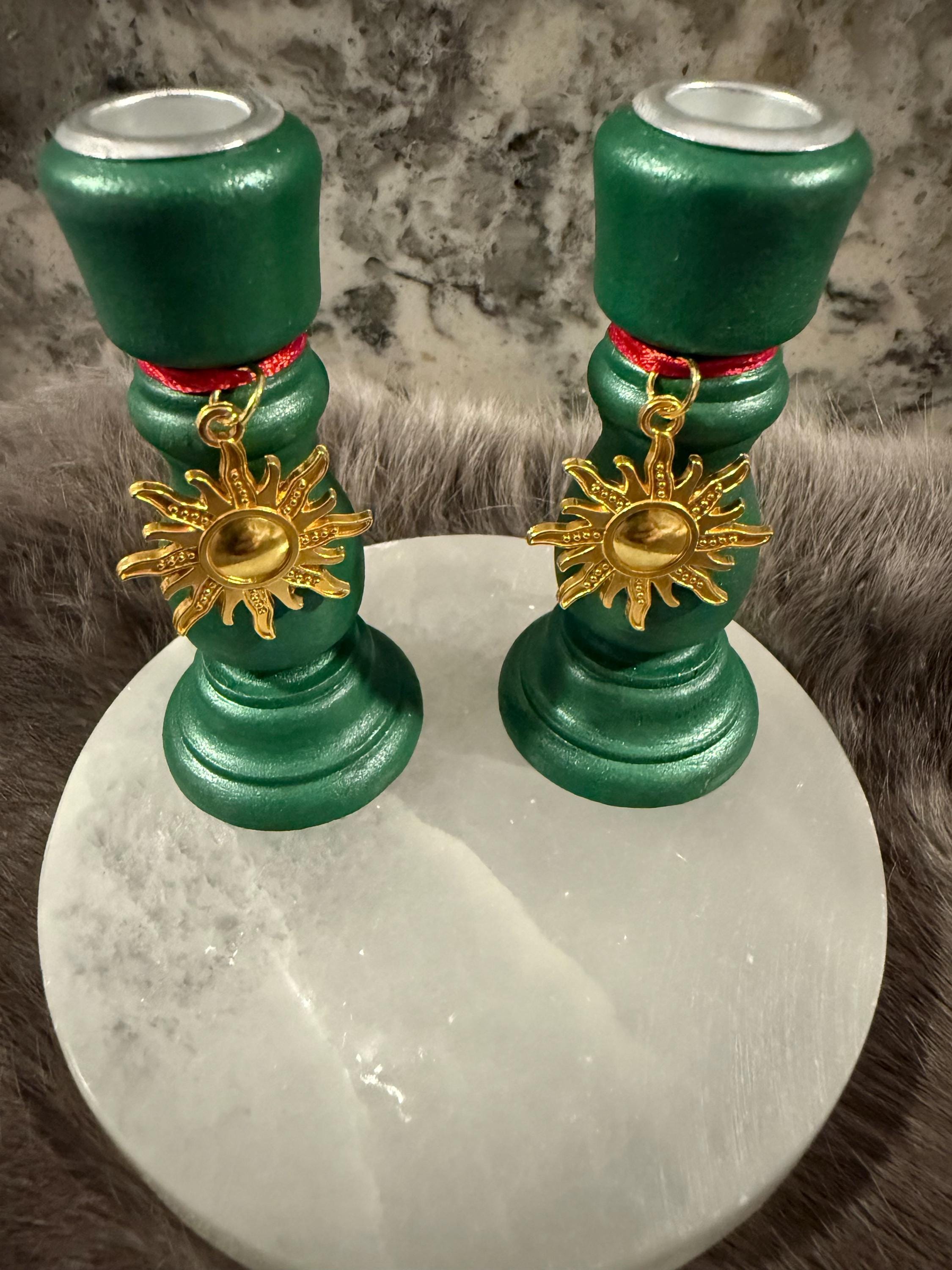 Wooden Yule Chime Candle Holder: Limited Edition Chime Candle Holder With Golden Sun Charm