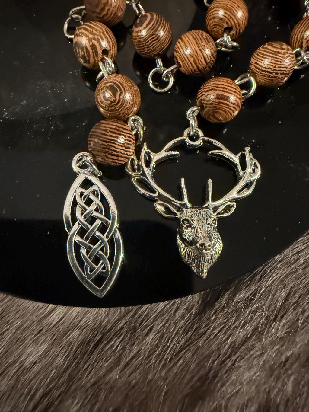 Cernunnos Diety Prayer Beads: Simple One Of A Kind Diety Prayer Bead Set