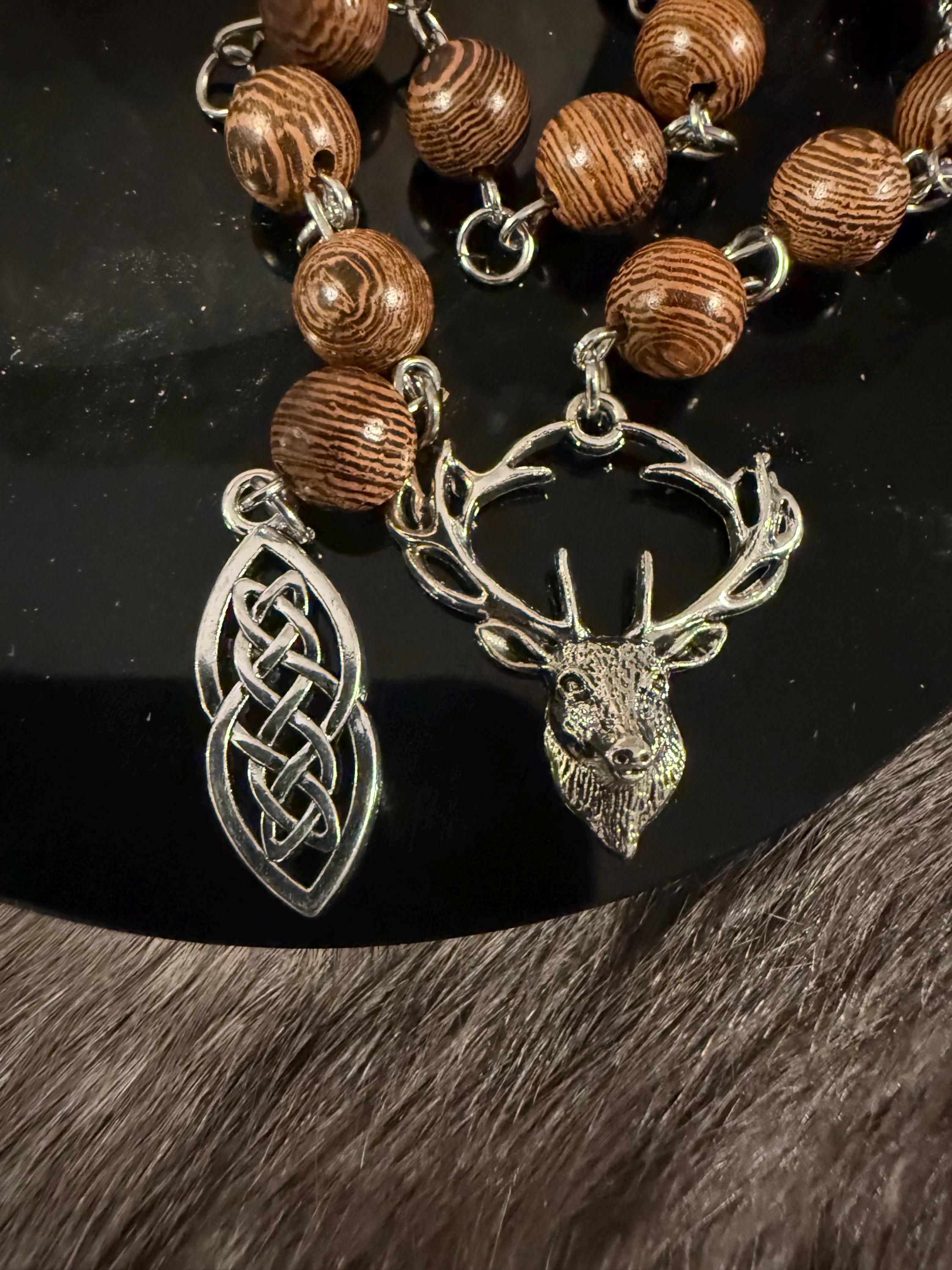Cernunnos Diety Prayer Beads: Simple One Of A Kind Diety Prayer Bead Set