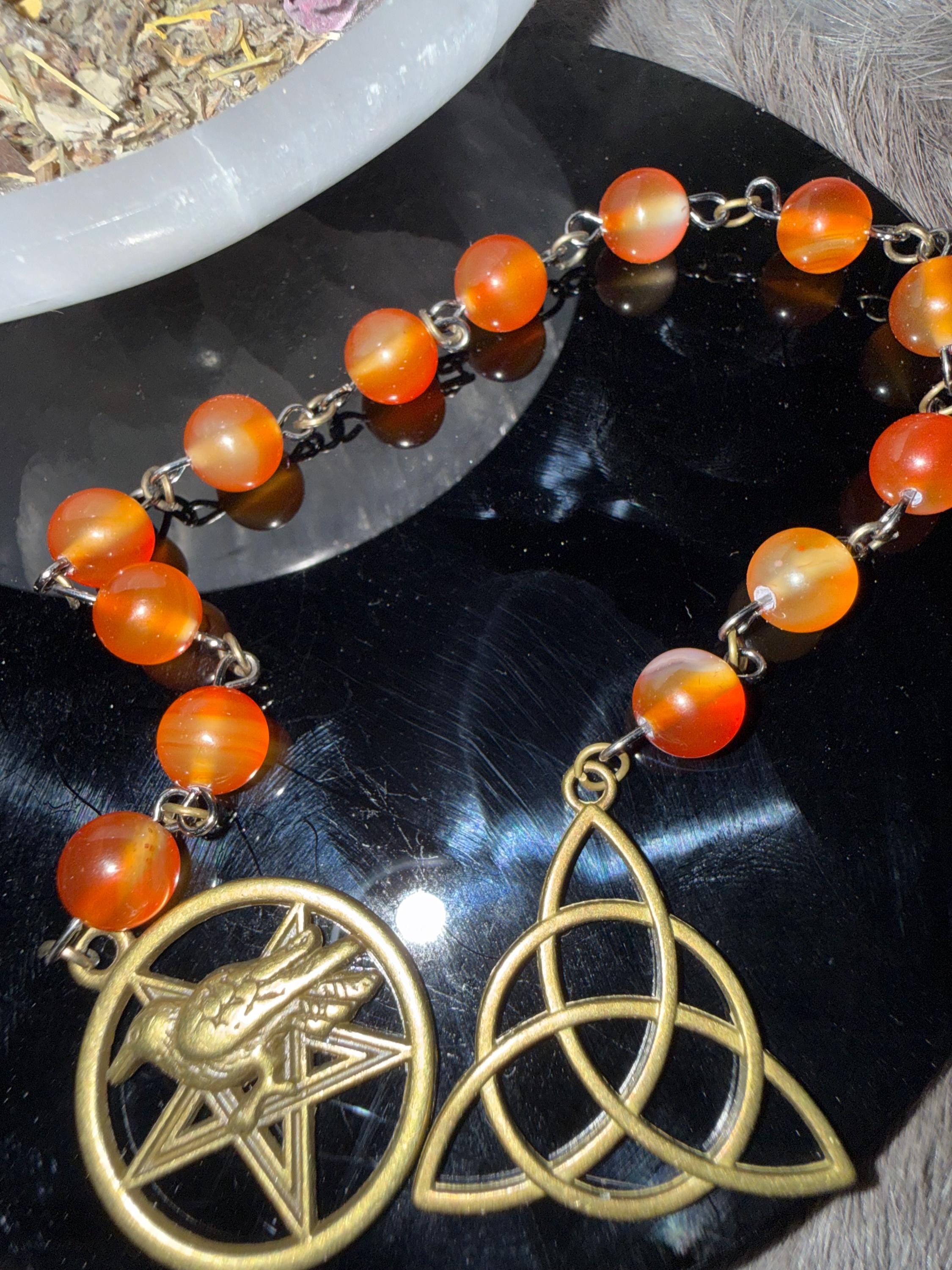 The Morrigan Diety Prayer Beads: Simple One Of A Kind Diety Prayer Bead Set