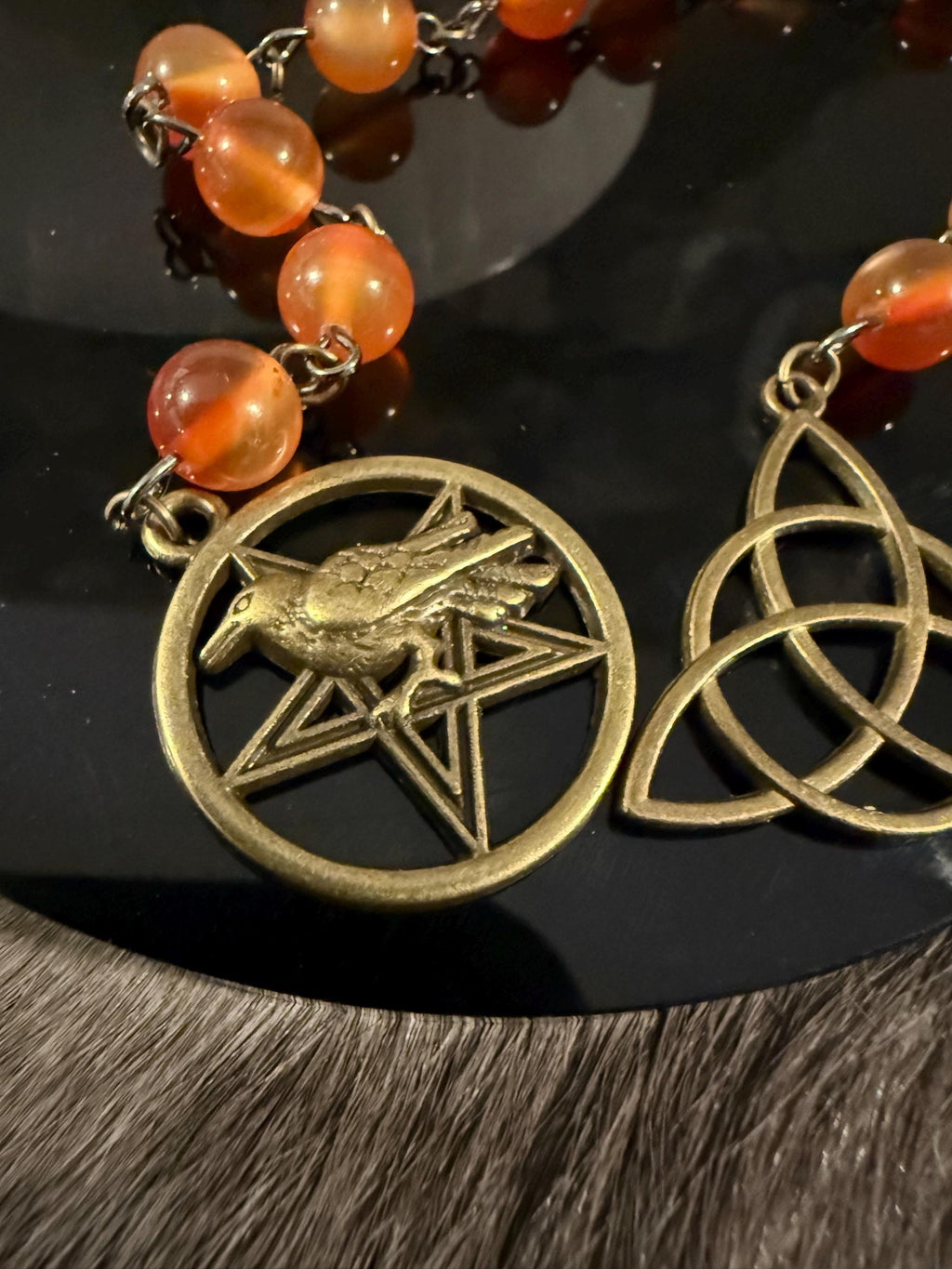 The Morrigan Diety Prayer Beads: Simple One Of A Kind Diety Prayer Bead Set