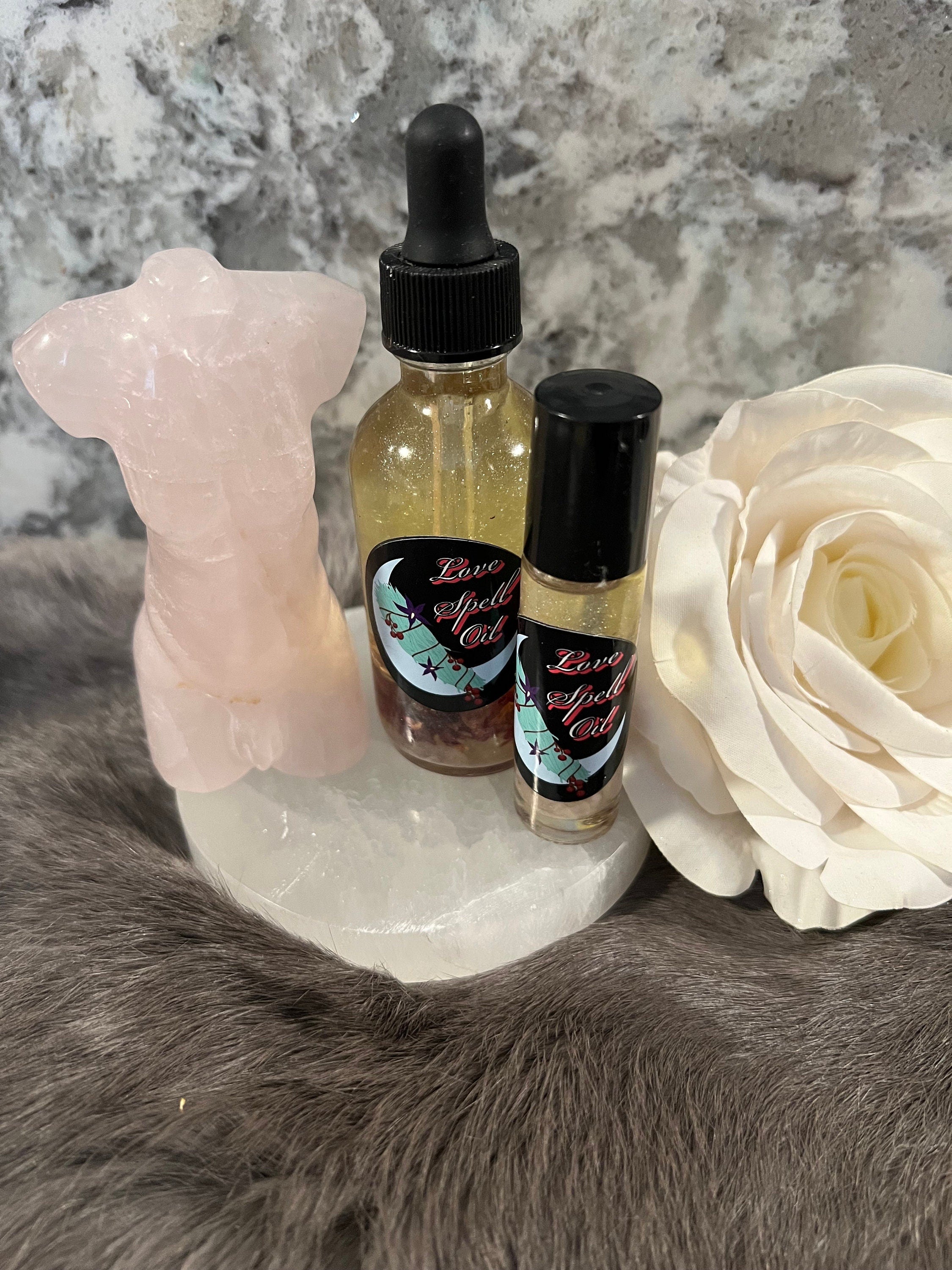 Rose Quartz Love Spell Oil – Herb Infused Attraction Oil