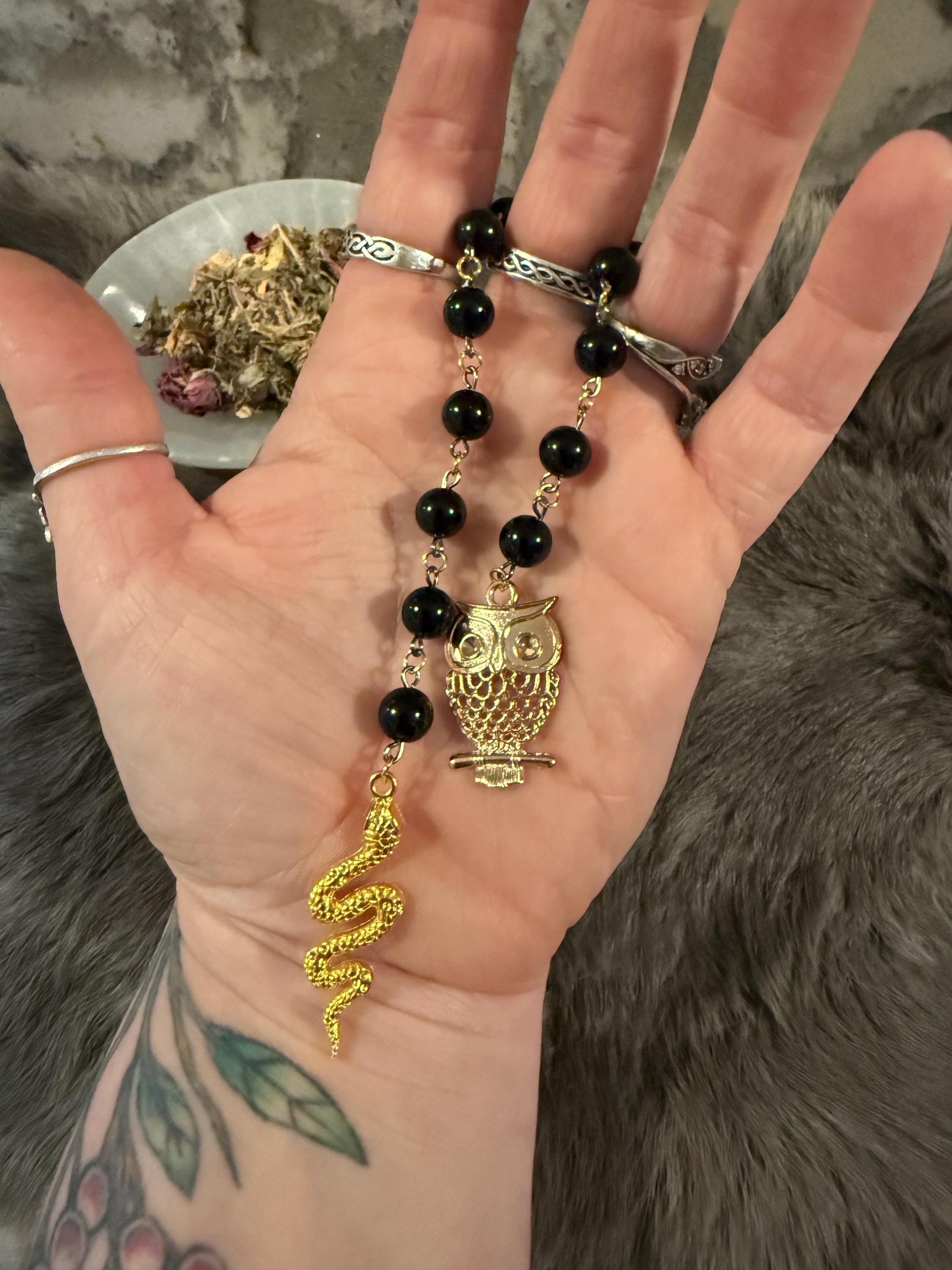 Lilith Diety Prayer Beads: Simple One Of A Kind Diety Prayer Bead Set