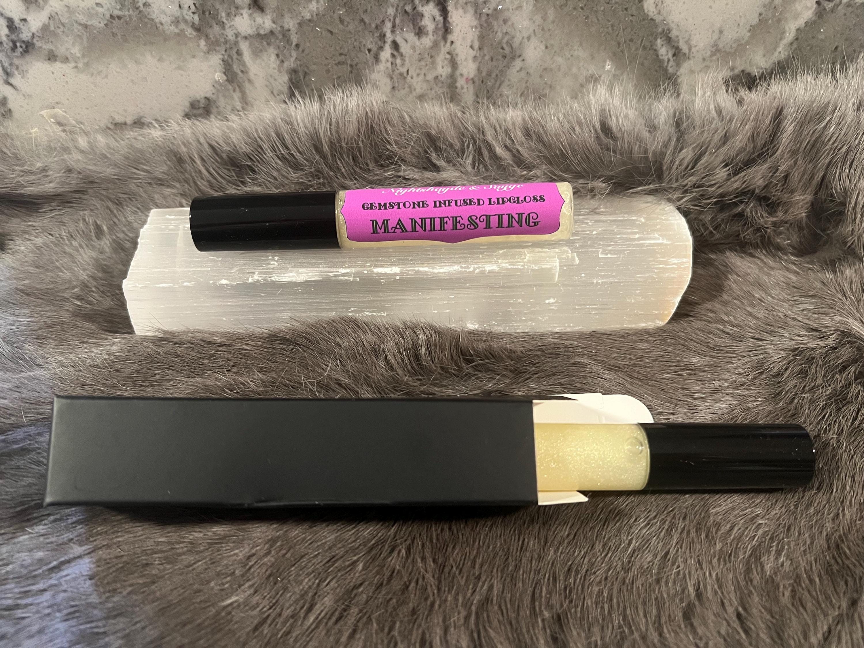 Witchy Gemstone Infused Lip Gloss: Vegan Crystal Healing