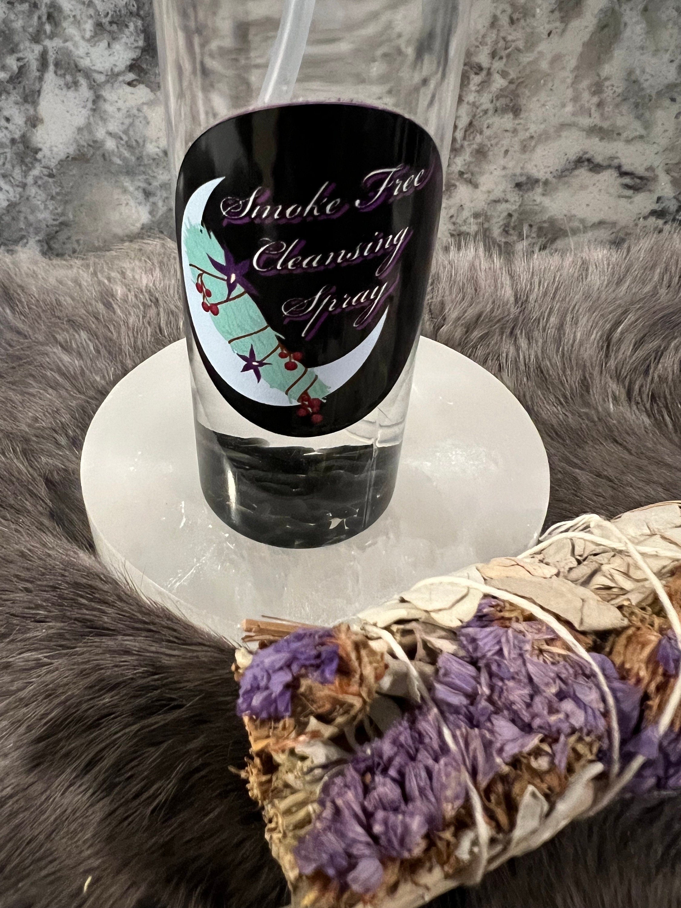Smoke Free Sage Cleansing Spray: Organic Room Mist with Obsidian