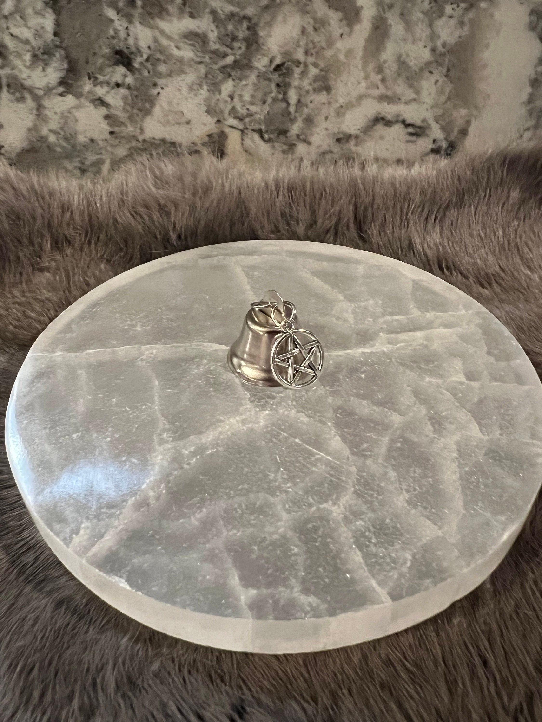 Small Altar Bell with Pentacle Charm - Witchcraft Tool
