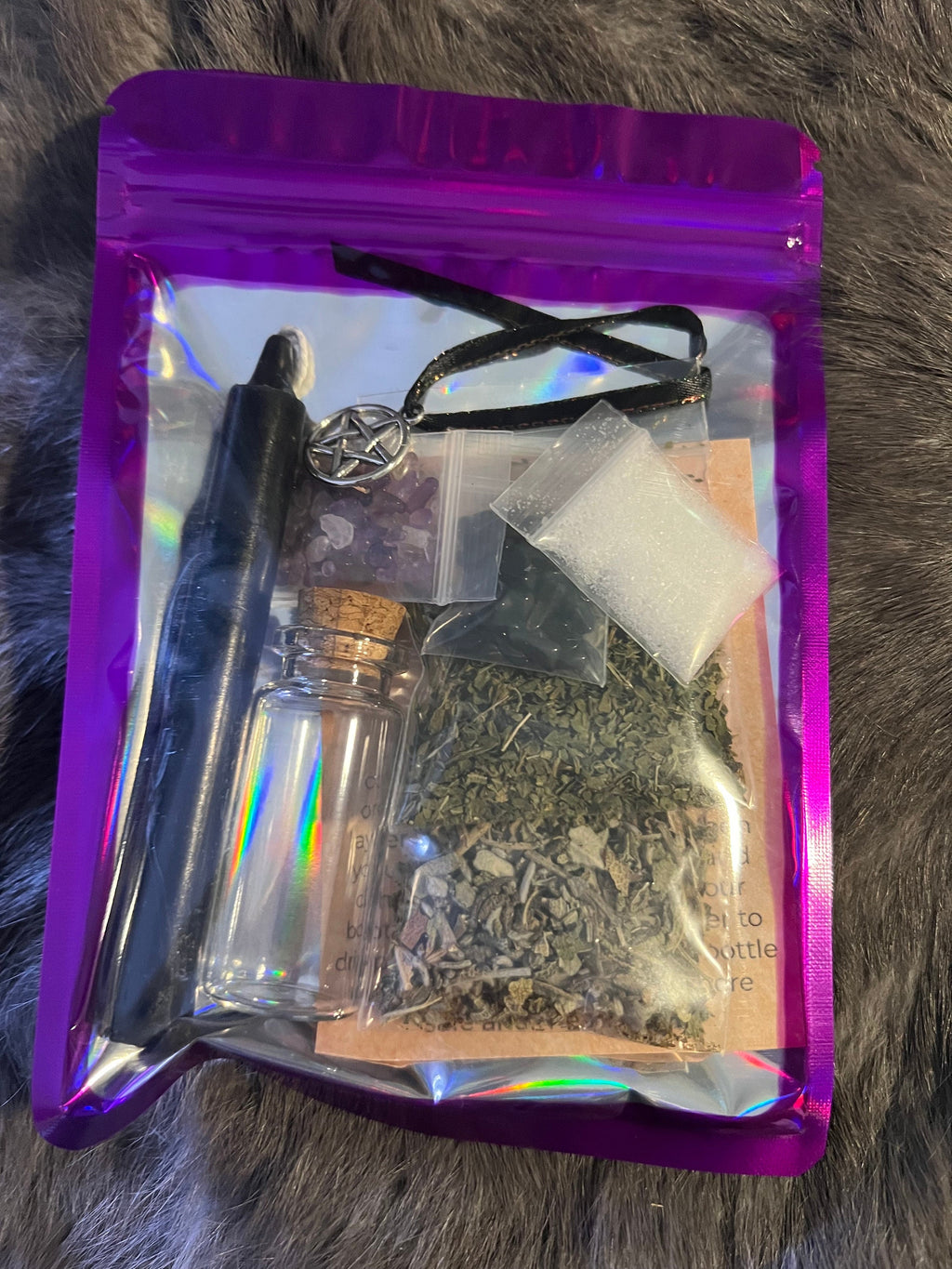 DIY Protection Spell Jar Kit: Herbs, Crystals, Charm Bottle