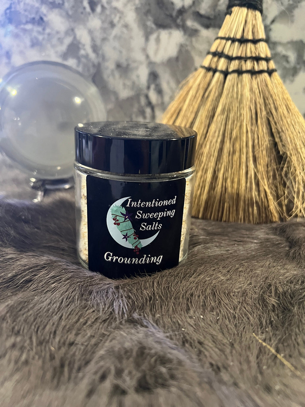Herbal Sweeping Salts: Cleansing Ritual, Grounding, Witchy Home - 4oz