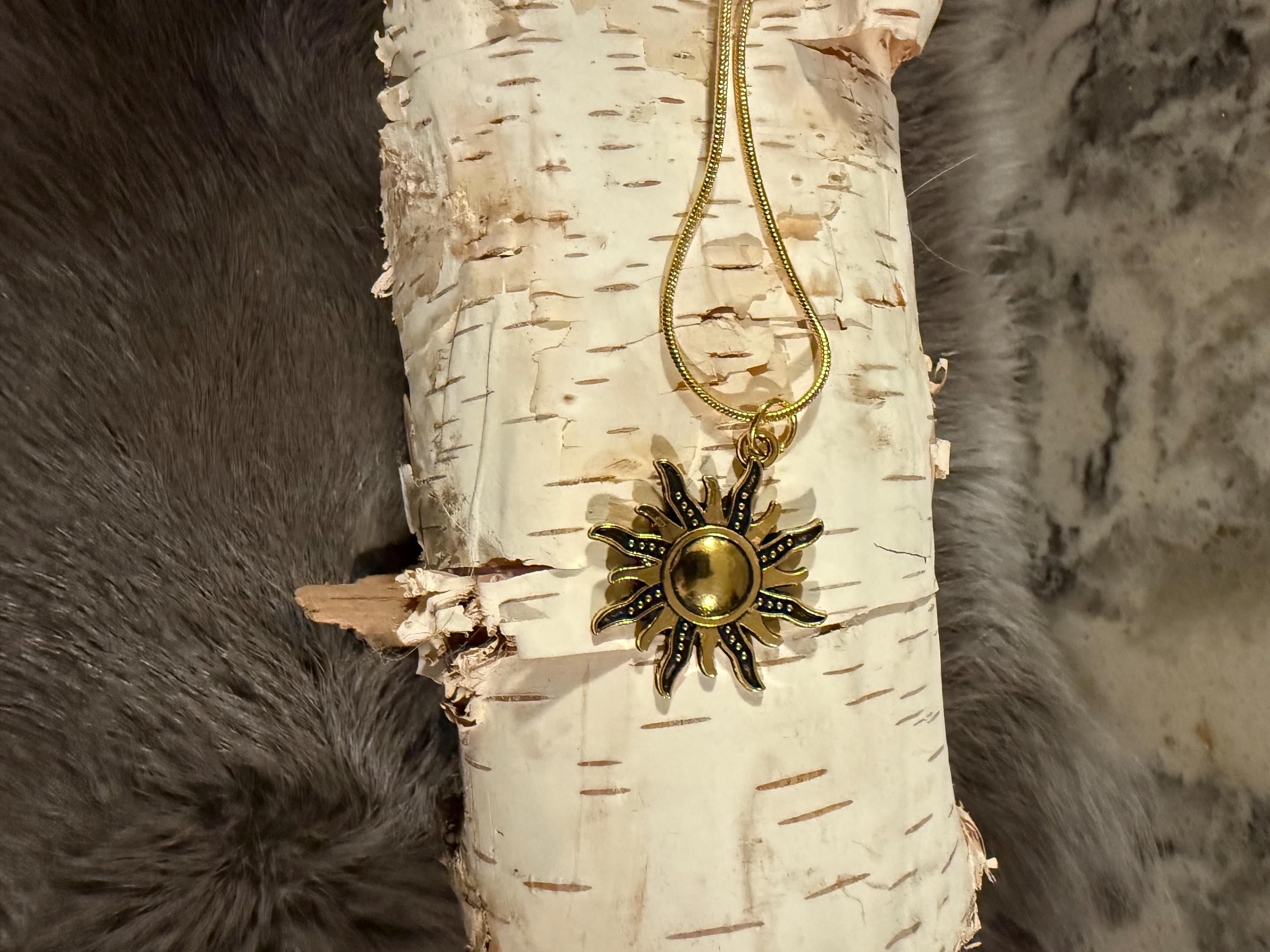 Golden Sun Yule Pendant Necklace