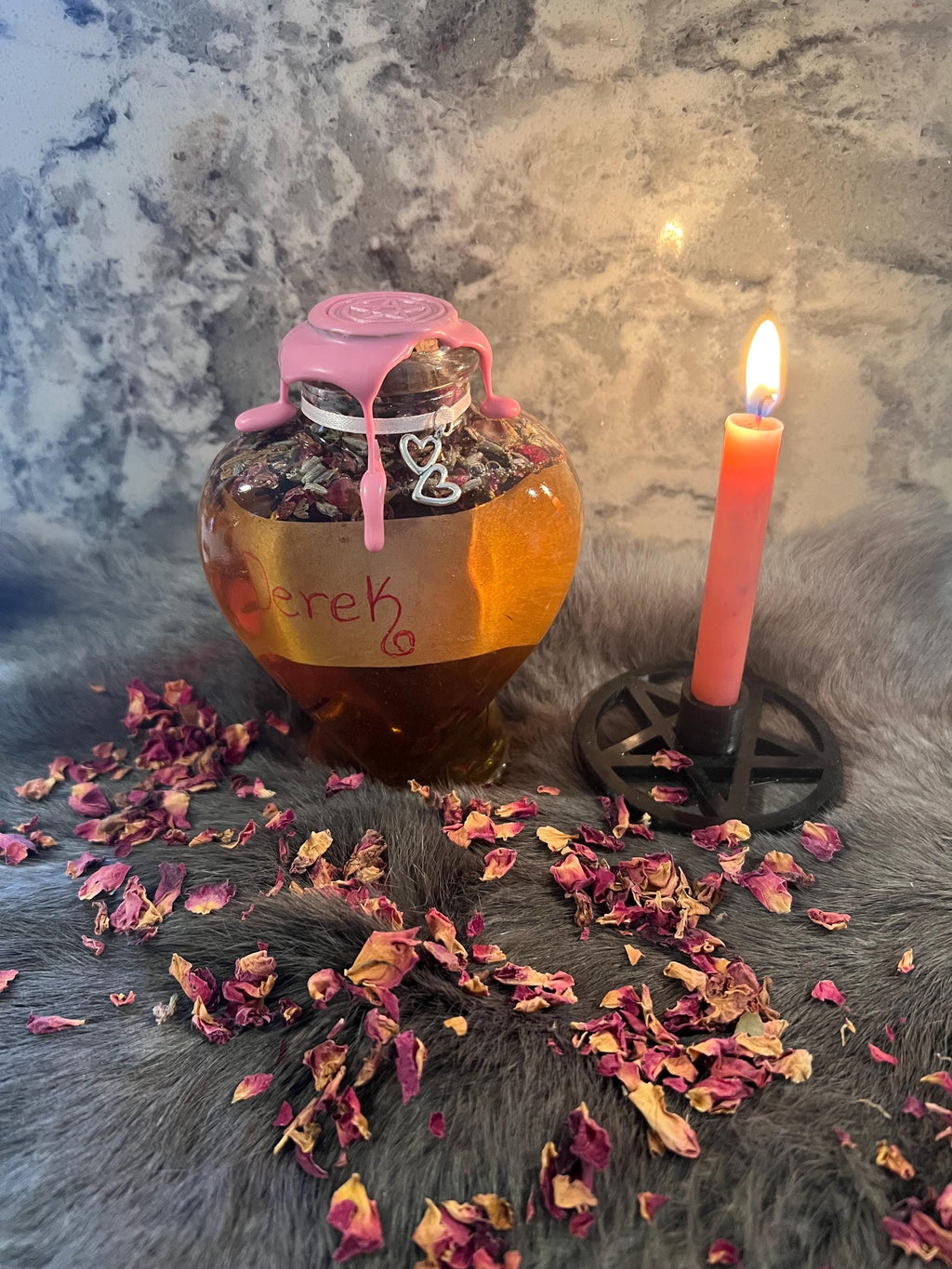 Custom Honey Jar Spell: Manifestation Charm Bottle, Love Spell