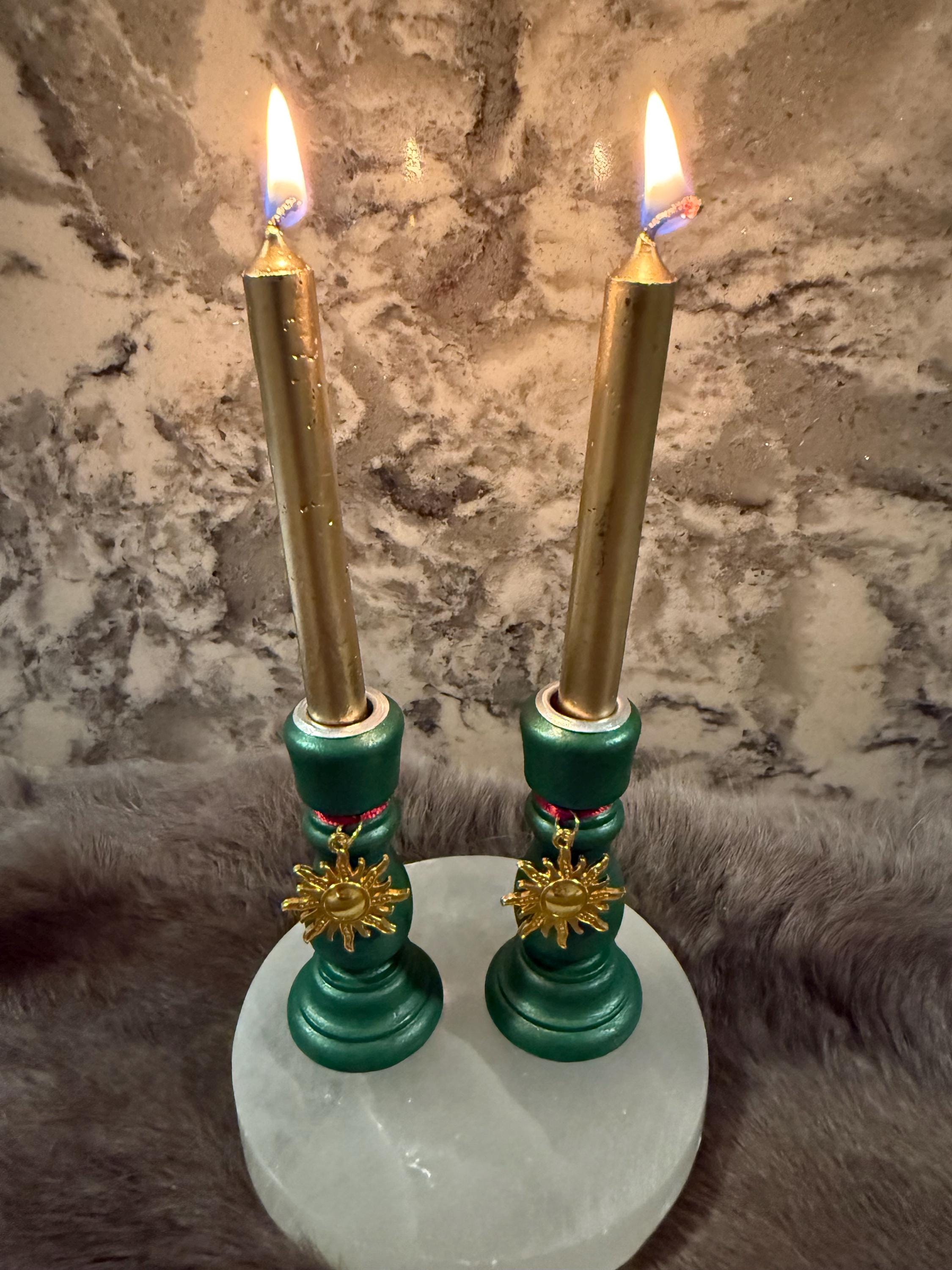 Wooden Yule Chime Candle Holder: Limited Edition Chime Candle Holder With Golden Sun Charm