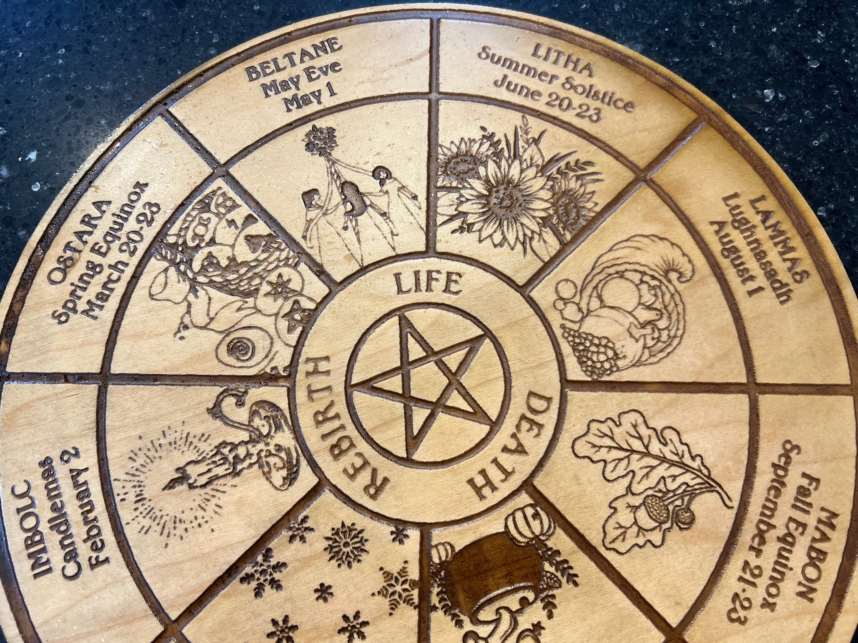 Custom Birch Wheel of The Year – Pagan Sabbat Calendar
