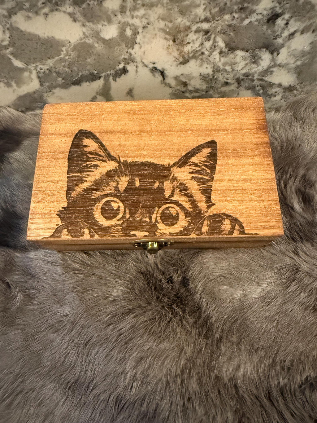 Etched Wood Tarot Card Box: Altar Box, Deck Storage (6x3.8 inches