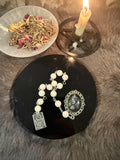 Nyx Prayer Beads: Rainbow Moonstone, La Luna Tarot Charm
