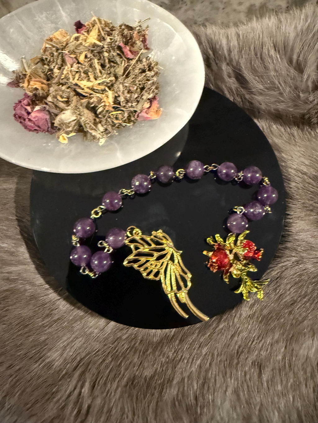 Persephone Diety Prayer Beads: Simple One Of A Kind Diety Prayer Bead Set