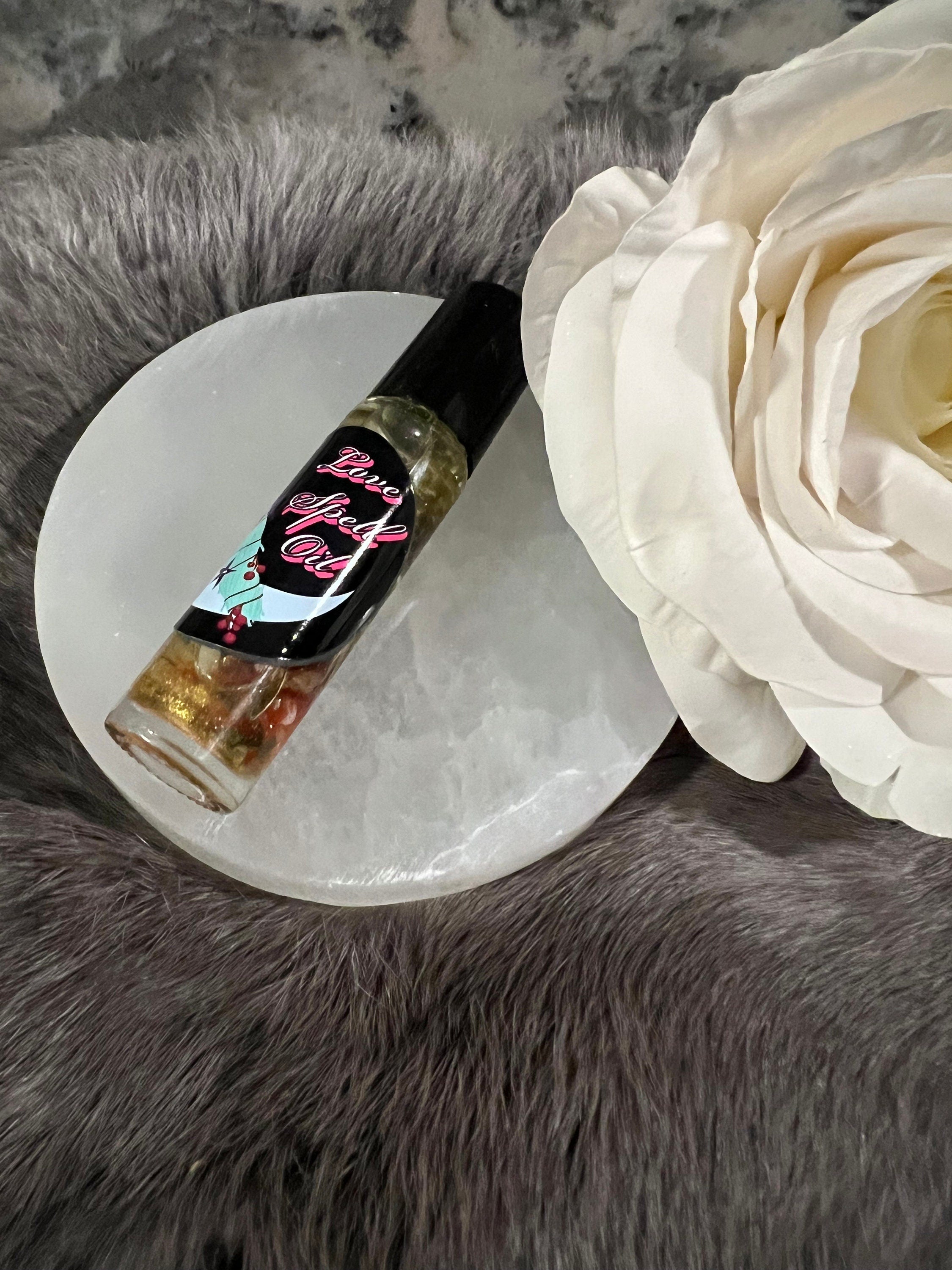 Love Spell Oil: Herb Infused Attraction Oil with Rose & Carnelian
