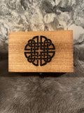 Etched Wood Tarot Card Box: Altar Box with Celtic Knot