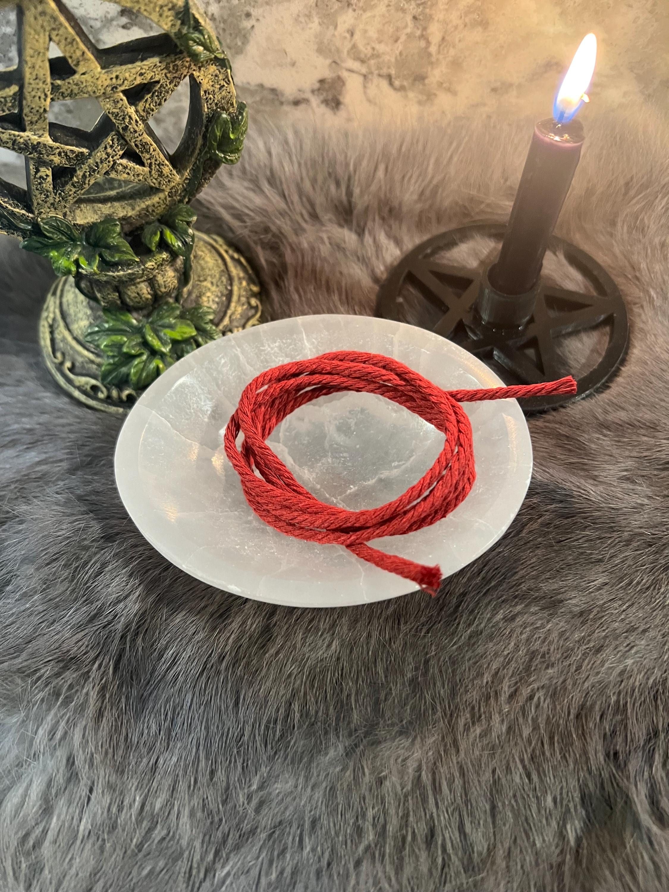 Reiki Blessed Organic Cotton Knot Magic Cord: Appalachian Witchcraft Spell Supplies