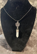 Quartz Pentacle Necklace: Witchy Pagan Jewelry